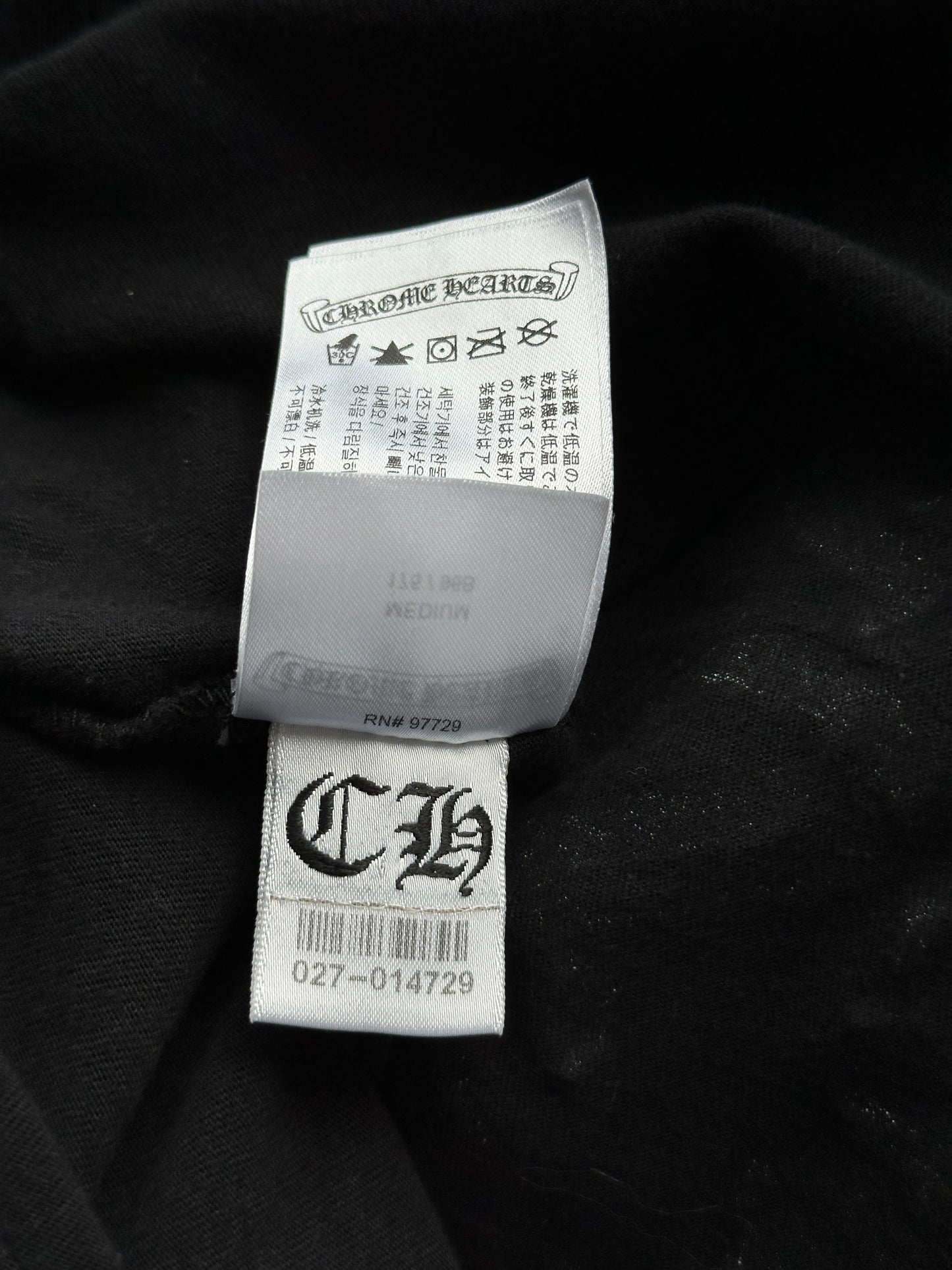 Chrome Hearts Black & White Horseshoe Logo Longsleeve T-Shirt
