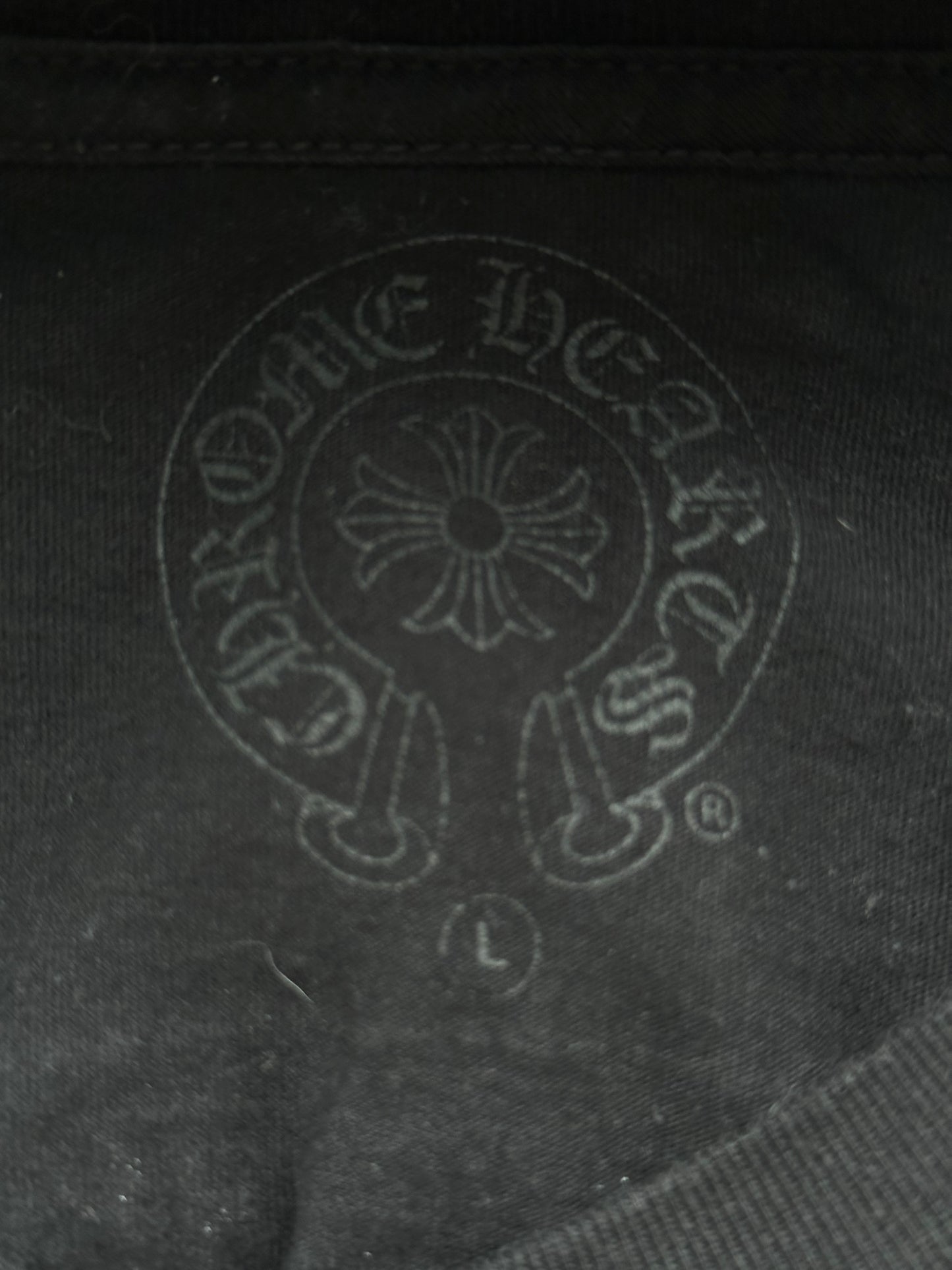 Chrome Hearts Black & White Scroll Logo T-Shirt