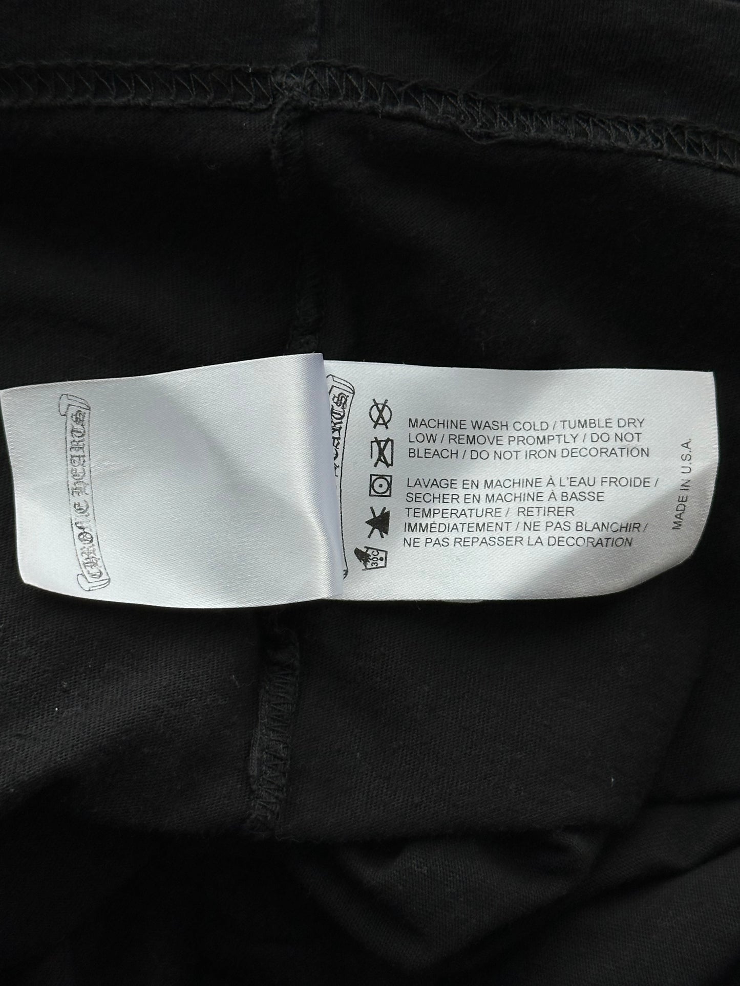 Chrome Hearts Black & White Scroll Logo T-Shirt