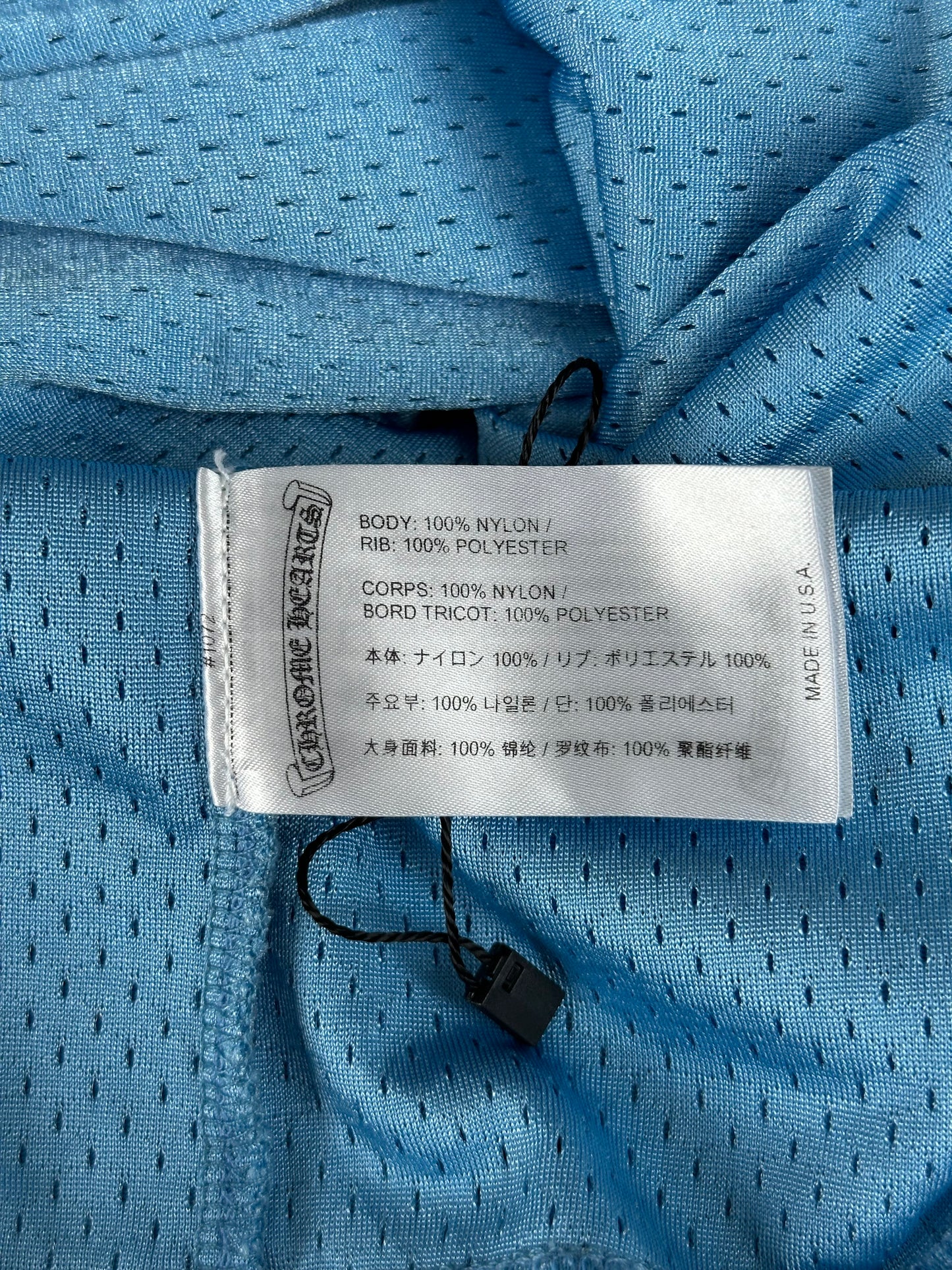 Chrome Hearts Blue & White Logo Mesh Jersey
