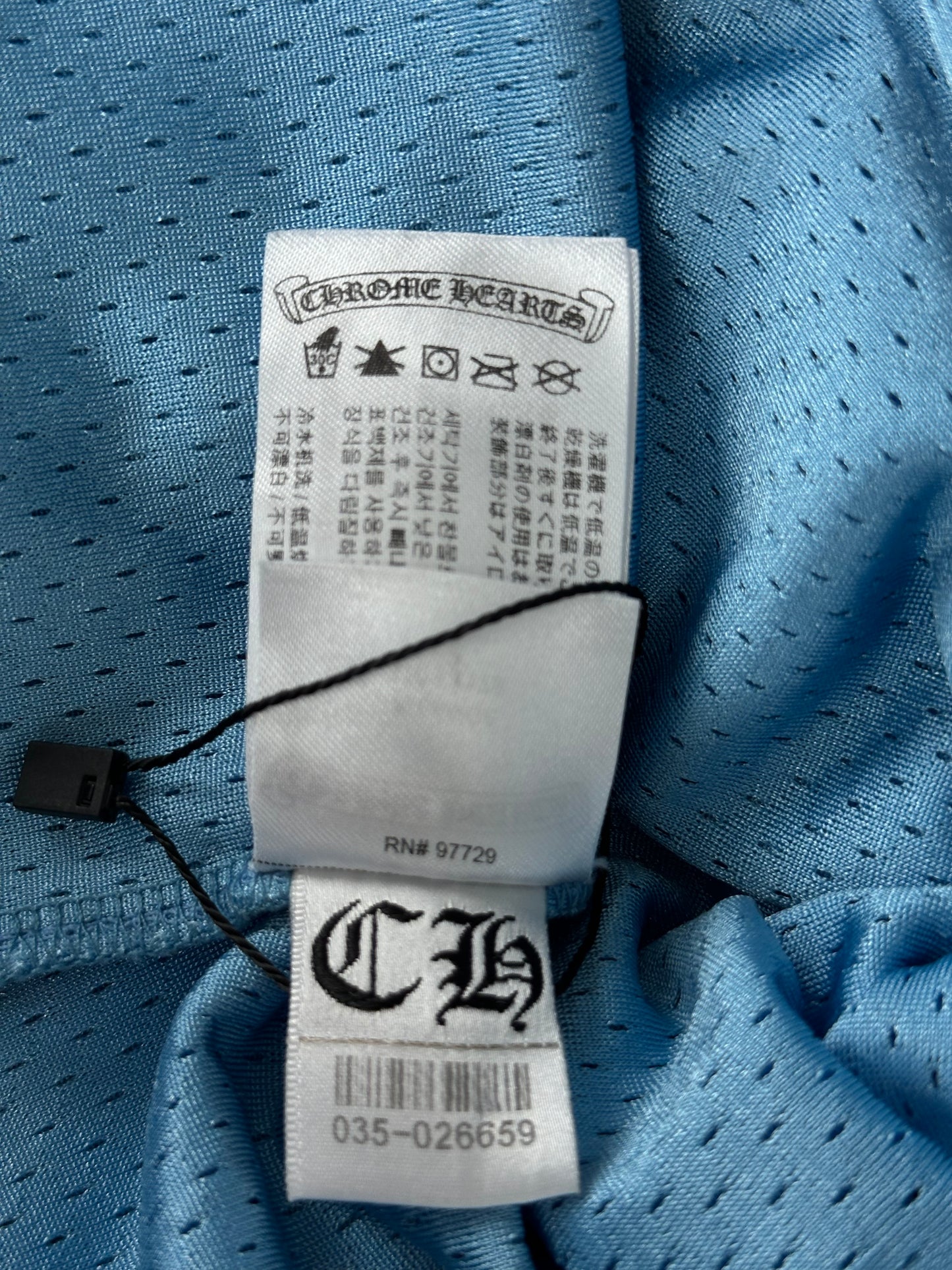 Chrome Hearts Blue & White Logo Mesh Jersey