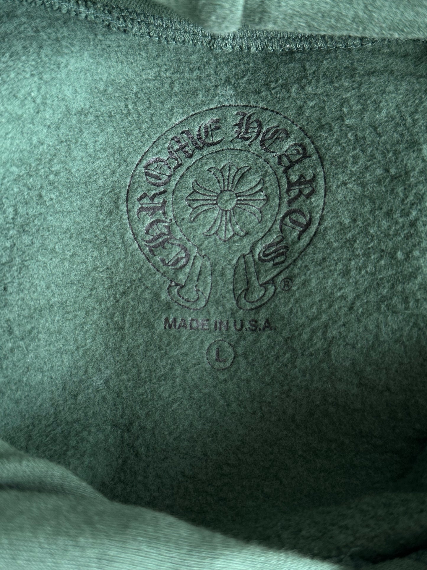 Chrome Hearts Green & Yellow T-Bar Logo Hoodie