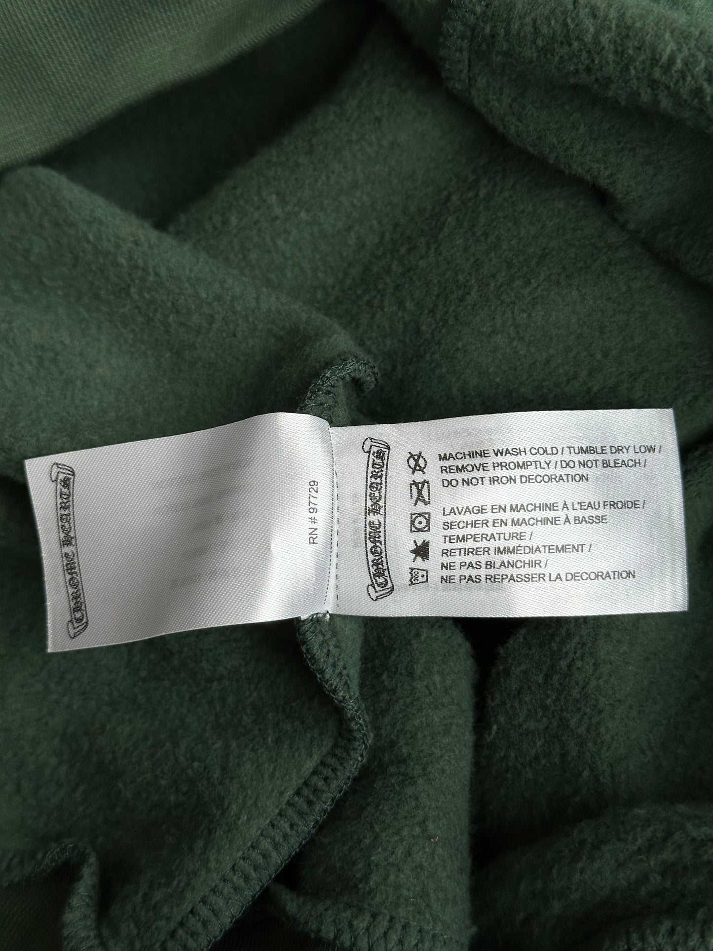 Chrome Hearts Green & Yellow T-Bar Logo Hoodie