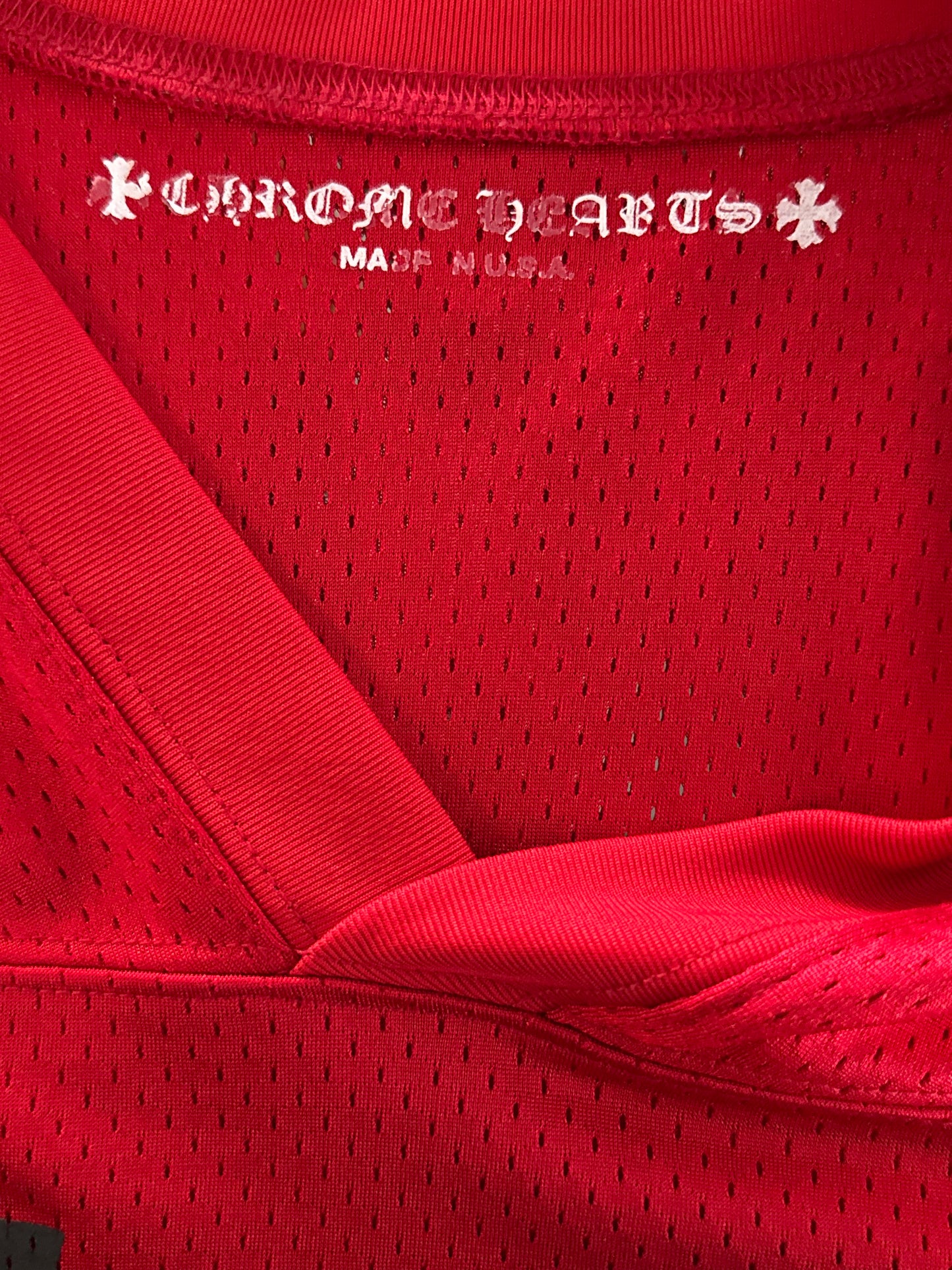 Chrome Hearts Matty Boy Red Form Mesh Jersey T-Shirt