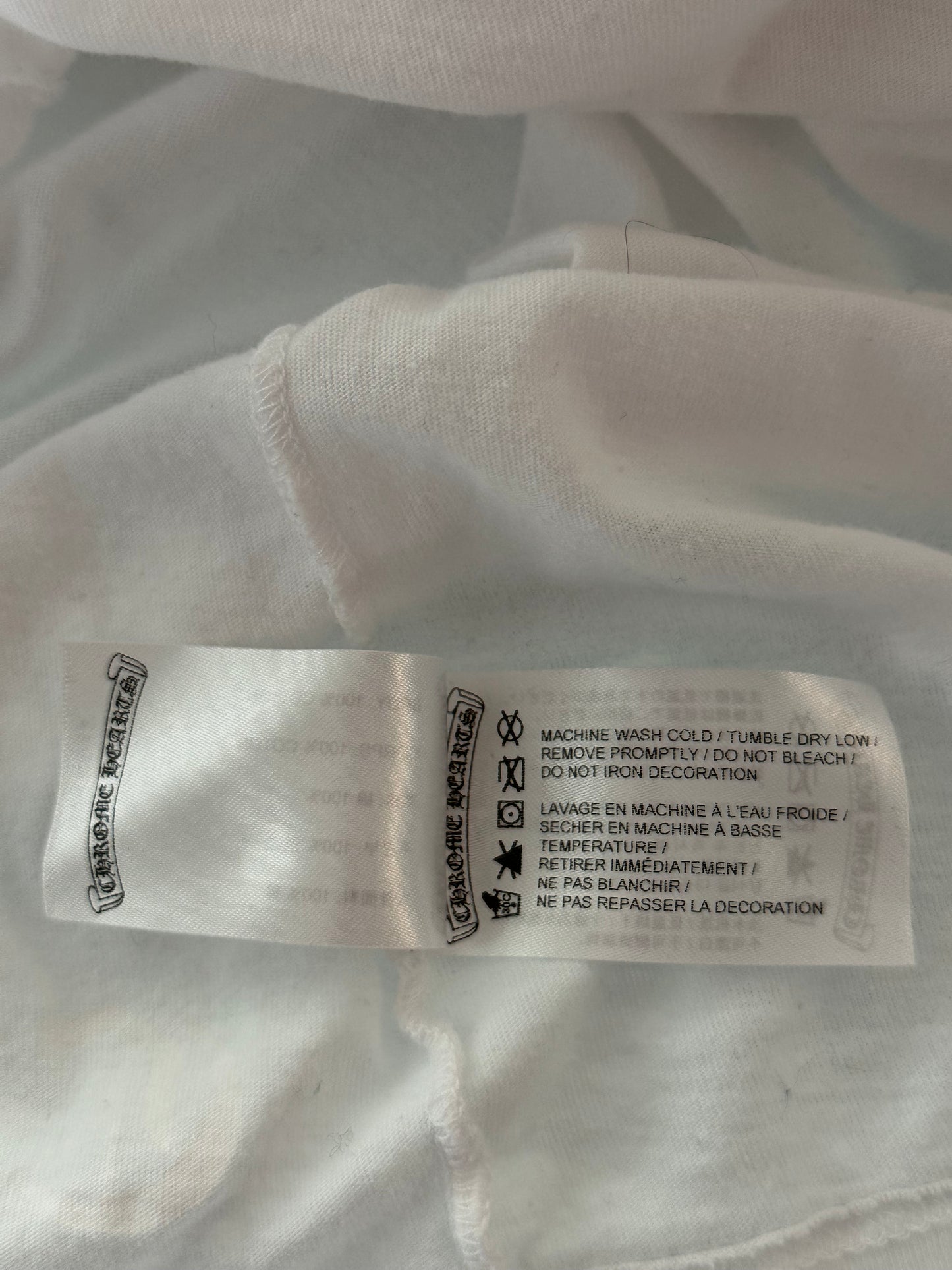 Chrome Hearts White & Black Scroll Logo T-Shirt