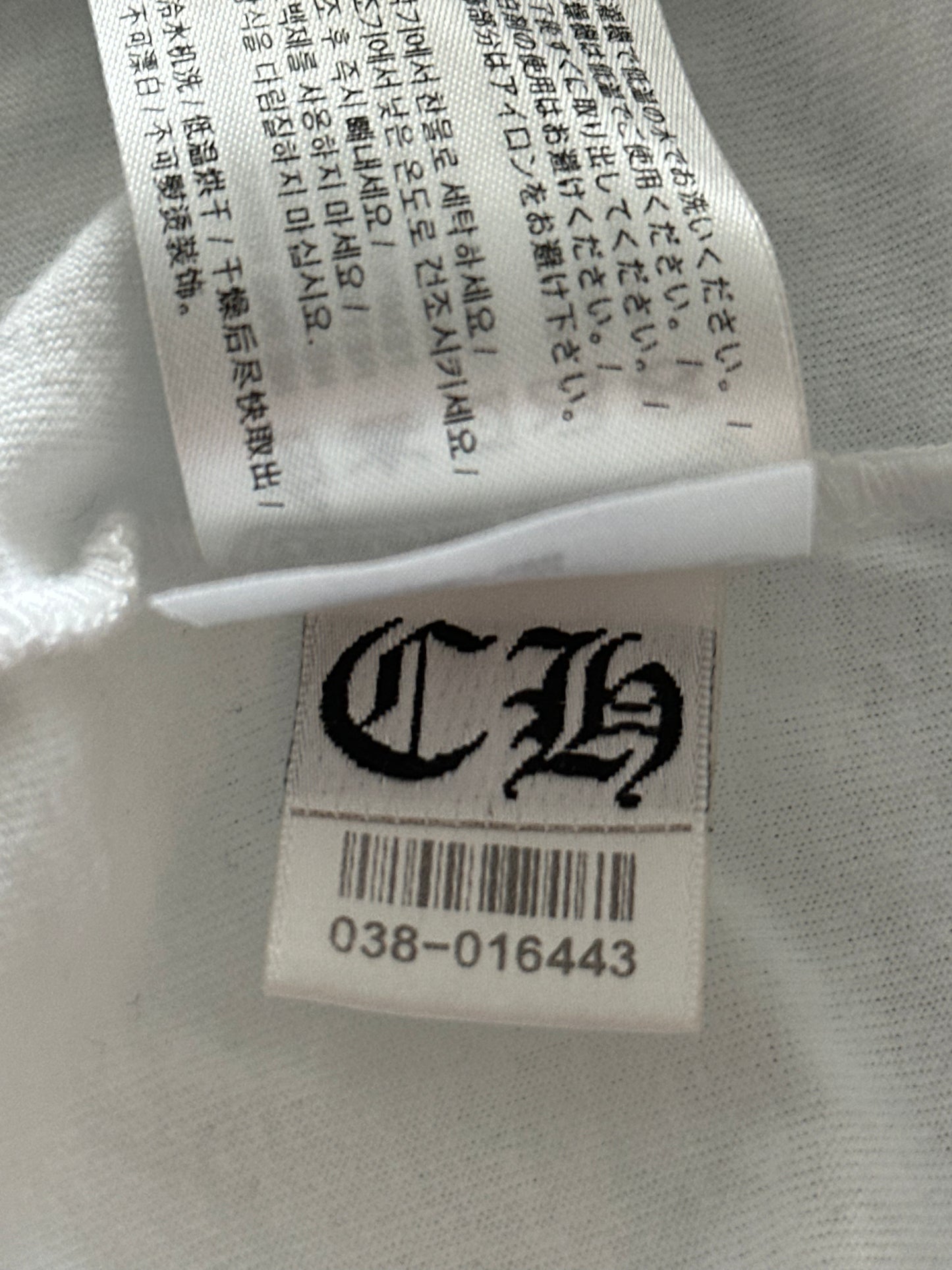 Chrome Hearts White & Black Scroll Logo T-Shirt