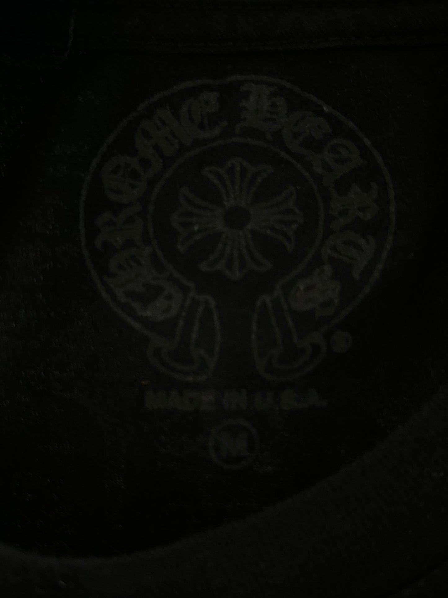 Chrome Hearts Black & White Scroll Logo T-Shirt