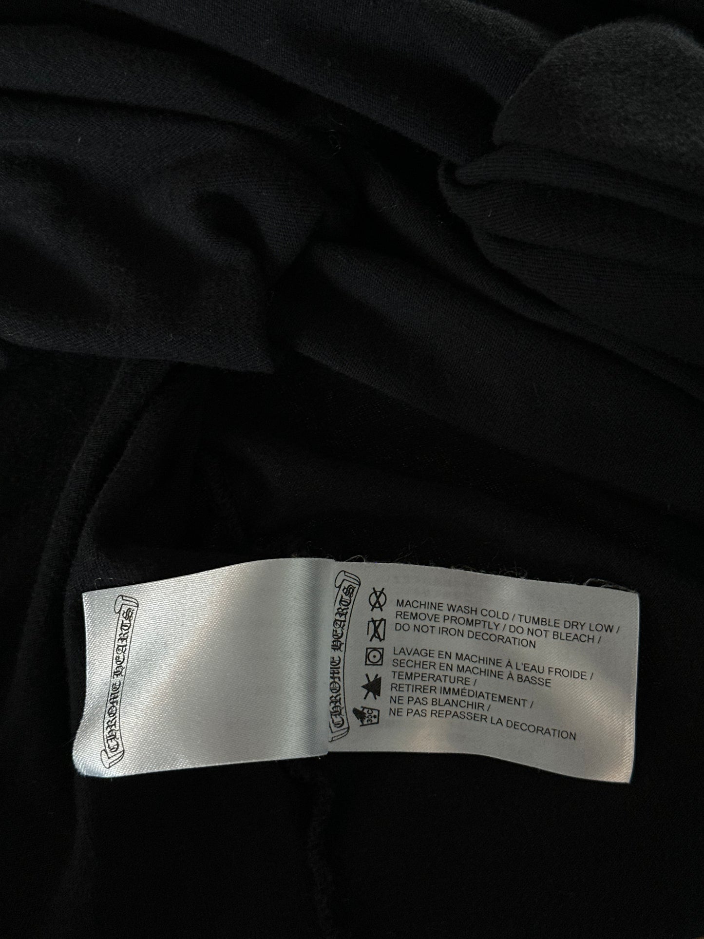 Chrome Hearts Black & White Scroll Logo T-Shirt