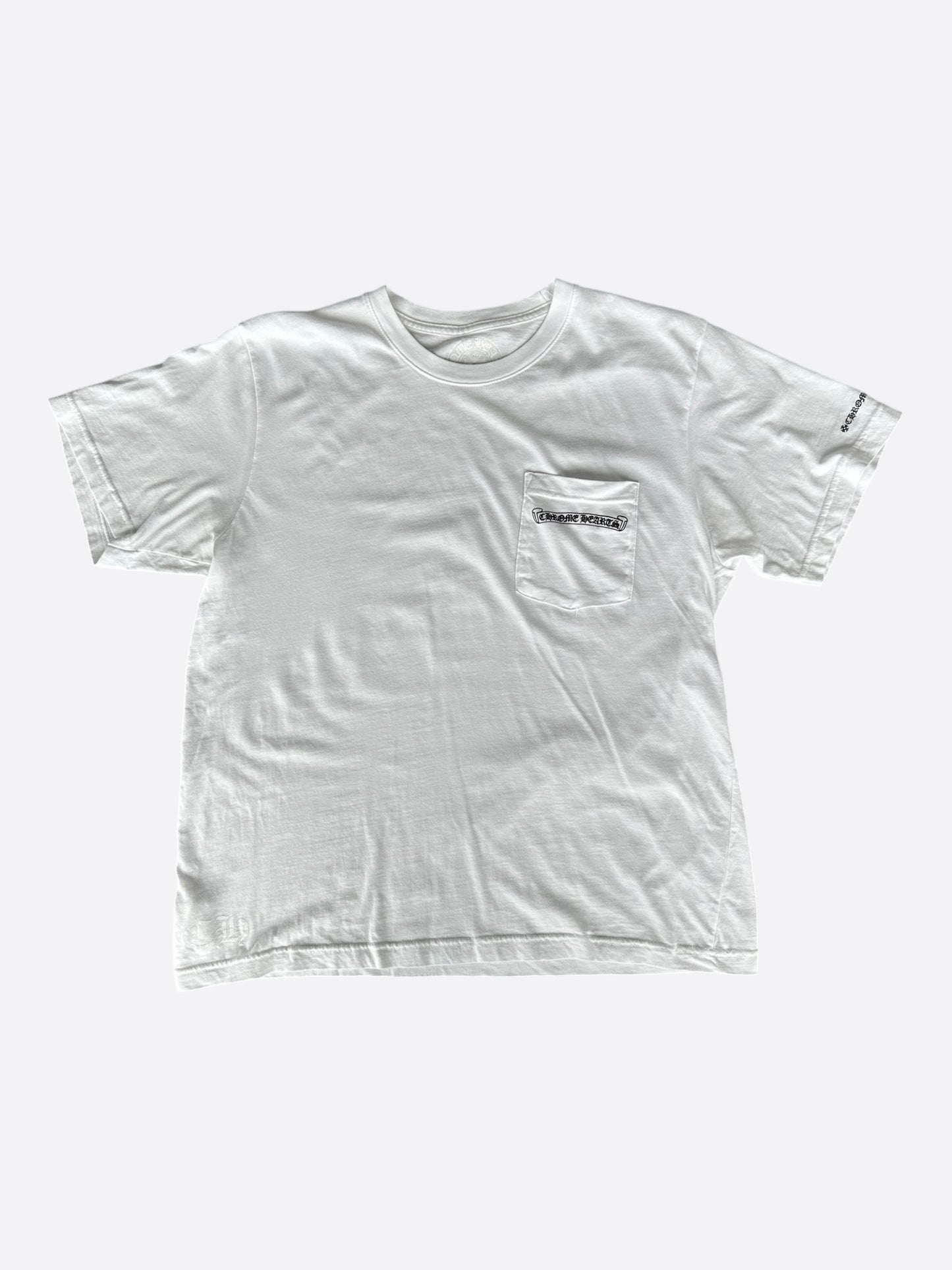 Chrome Hearts White & Black Scroll Logo T-Shirt