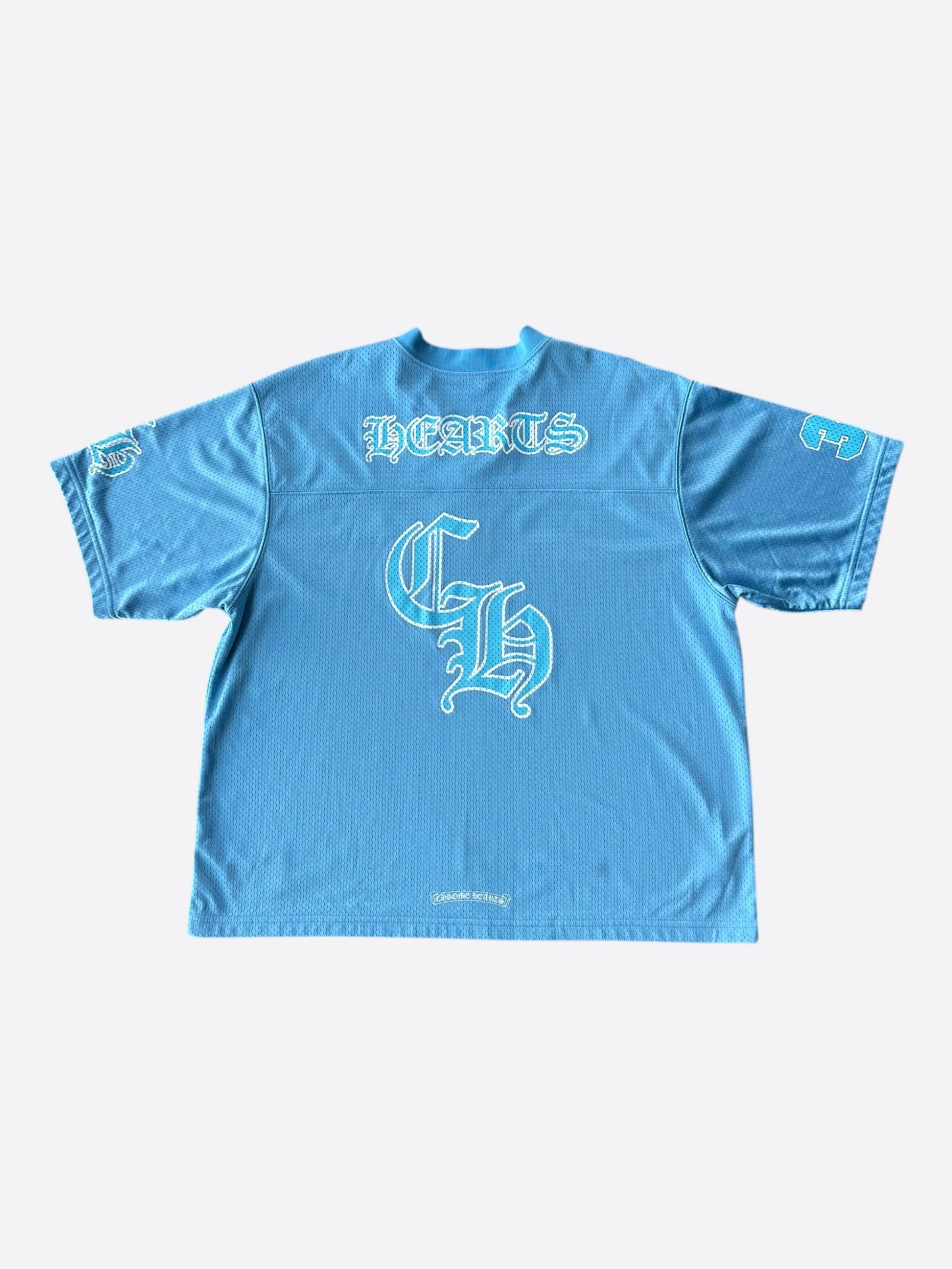 Chrome Hearts Blue & White Logo Mesh Jersey