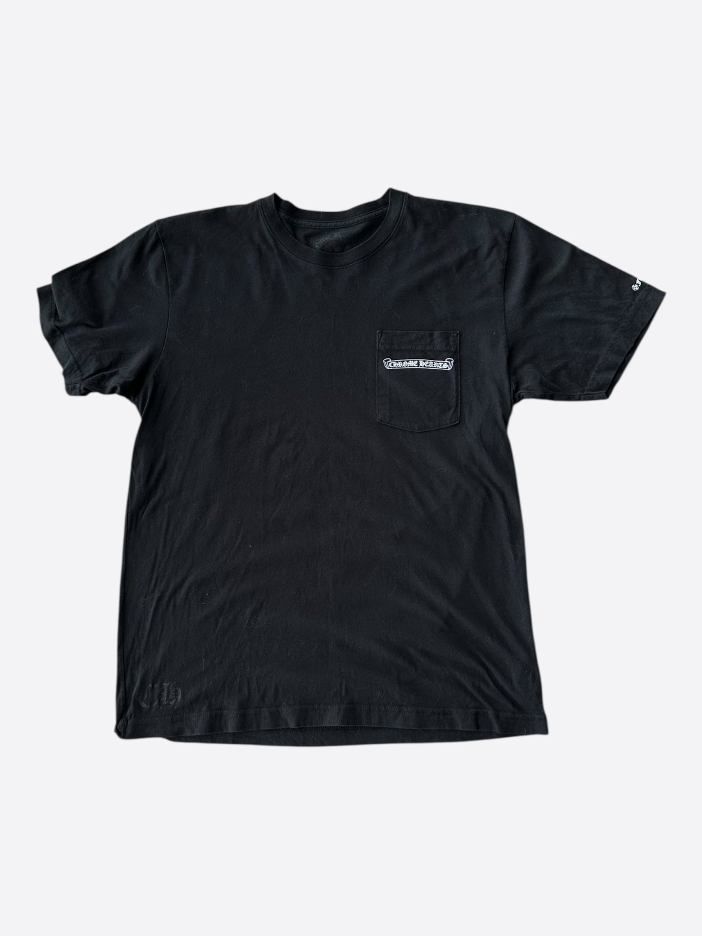Chrome Hearts Black & White Scroll Logo T-Shirt