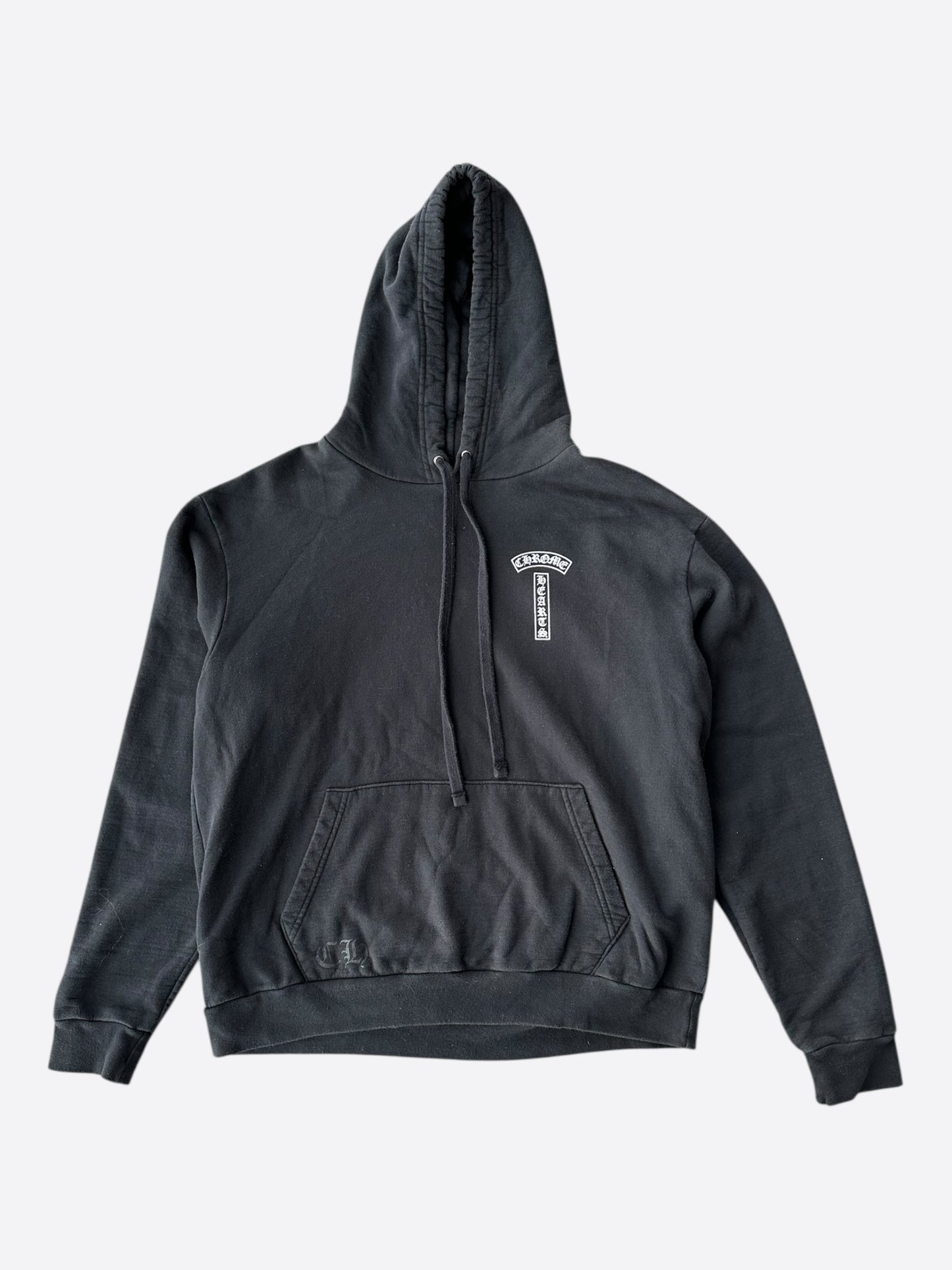 Chrome Hearts Black & White T-Bar Logo Hoodie