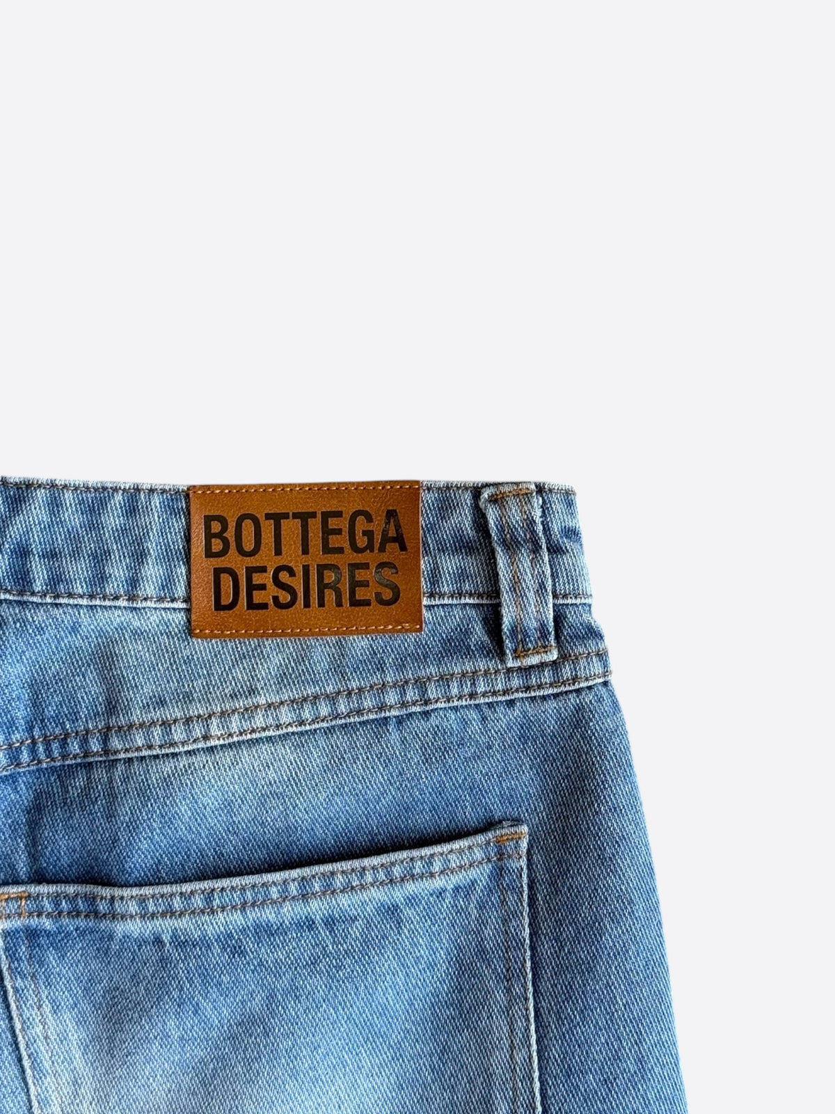 Bottega Desires Blue & Black Holy Grail Distressed Jeans