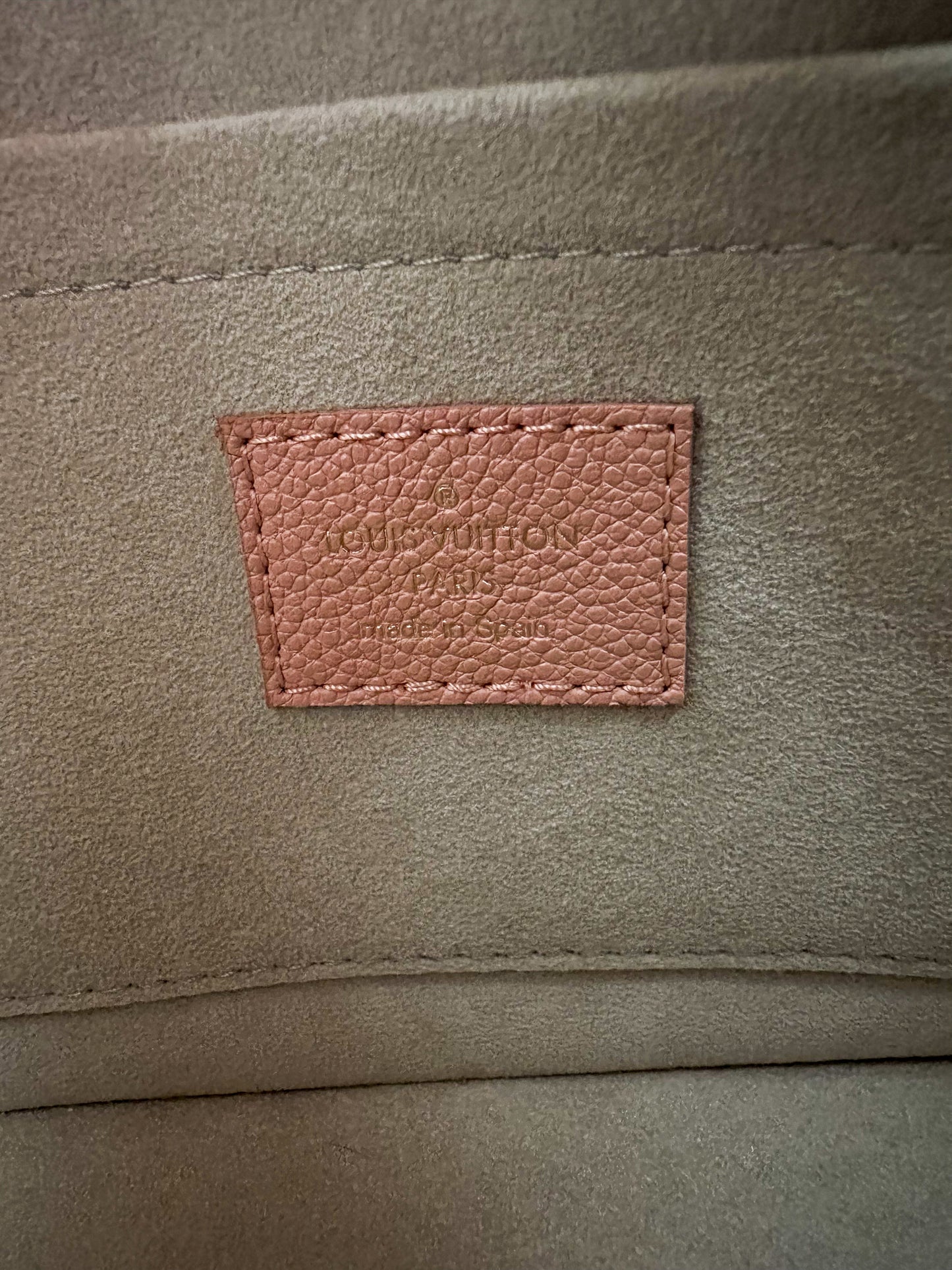 Louis Vuitton Rose & White Monogram Empreinte Bagatelle