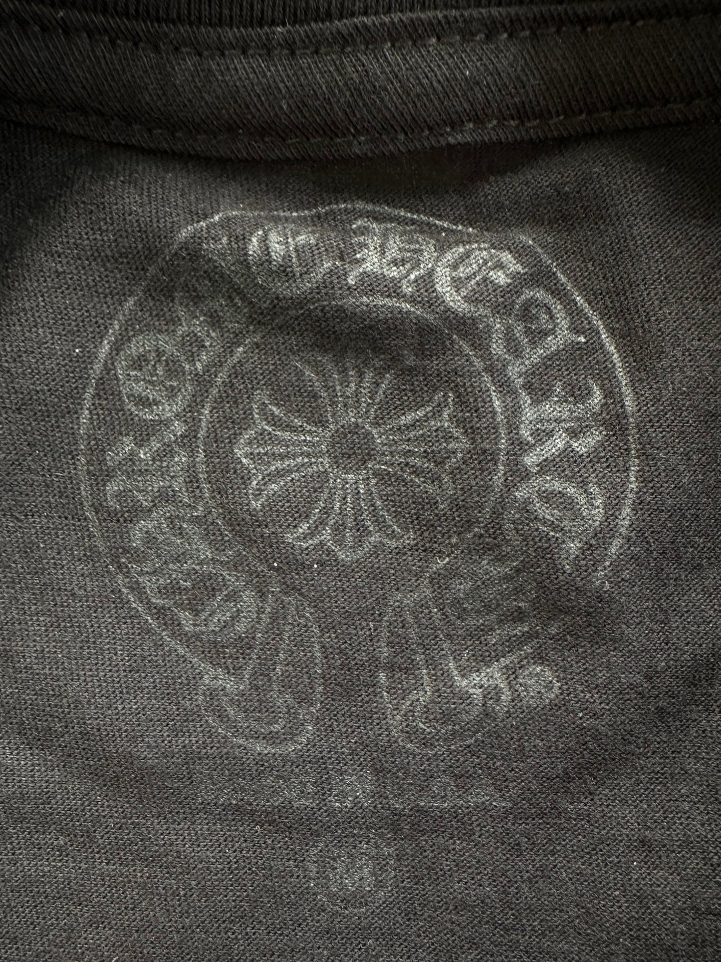 Chrome Hearts Black & White Scroll Logo T-Shirt