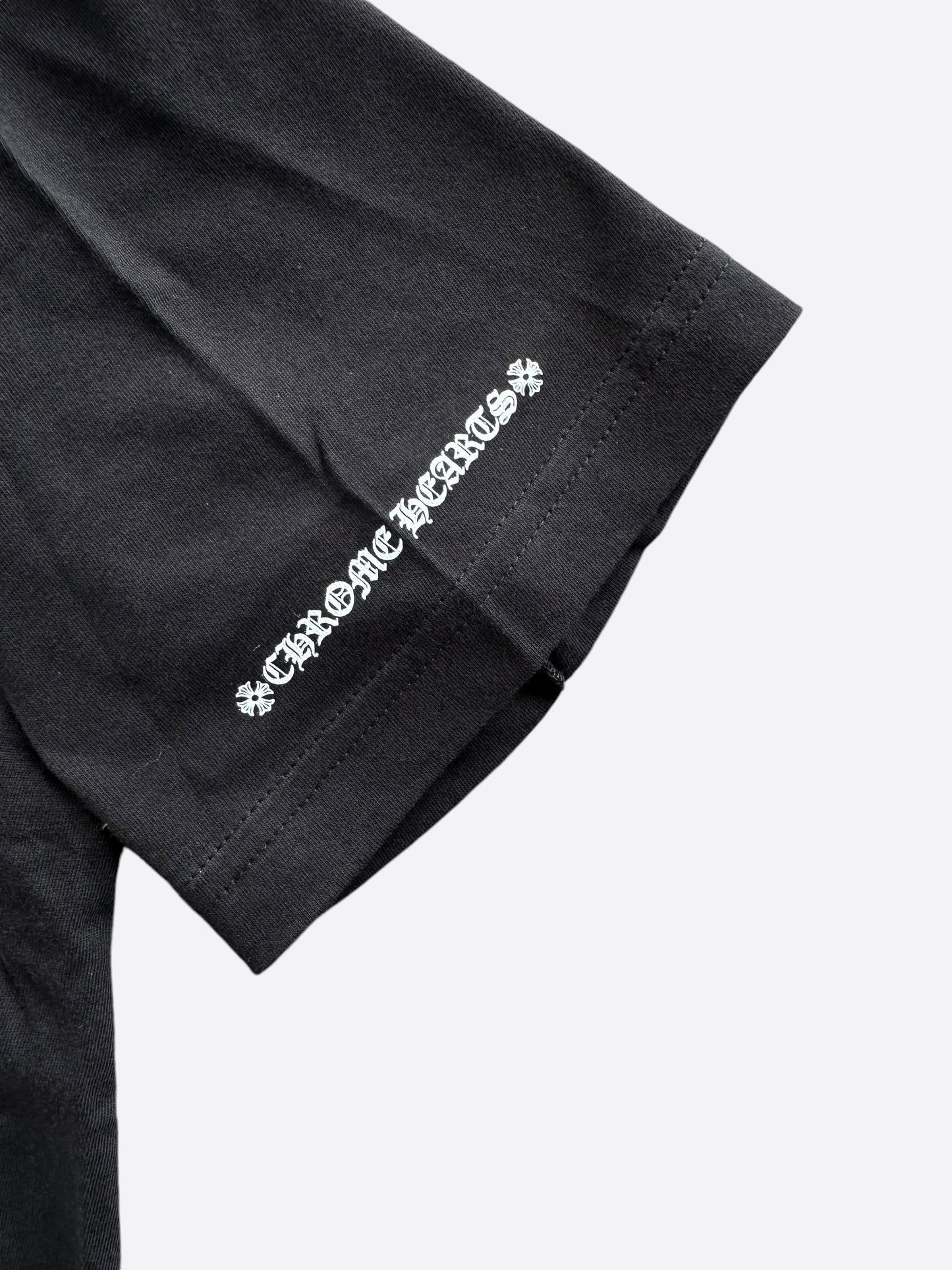 Chrome Hearts Black & White Scroll Logo T-Shirt