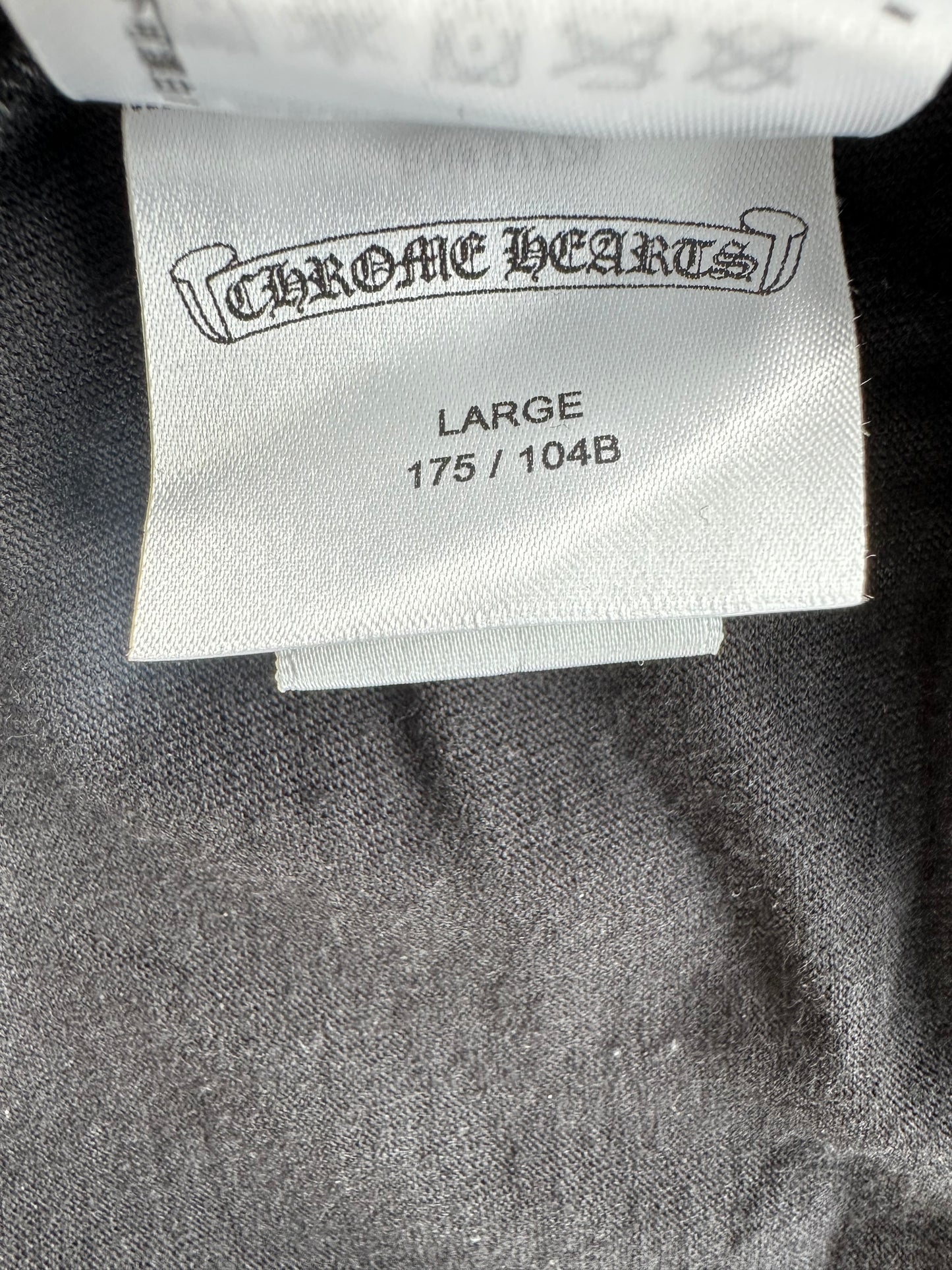 Chrome Hearts Black & White Scroll Logo T-Shirt