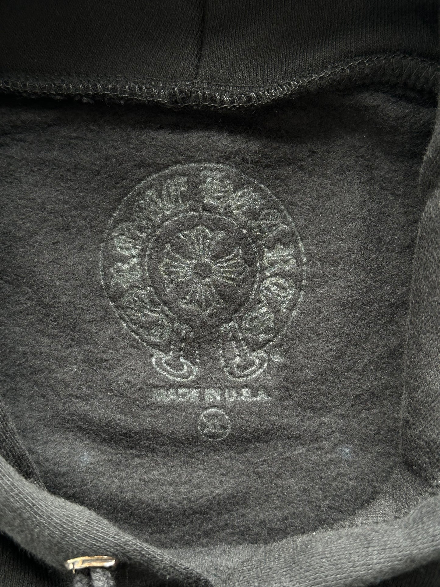 Chrome Hearts Black & White Miami Horseshoe Logo Hoodie