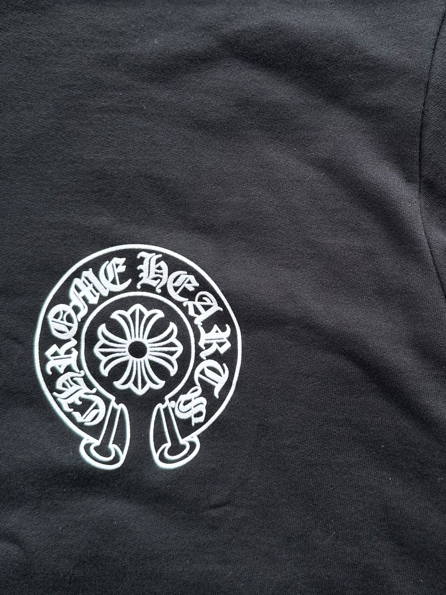 Chrome Hearts Black & White Miami Horseshoe Logo Hoodie