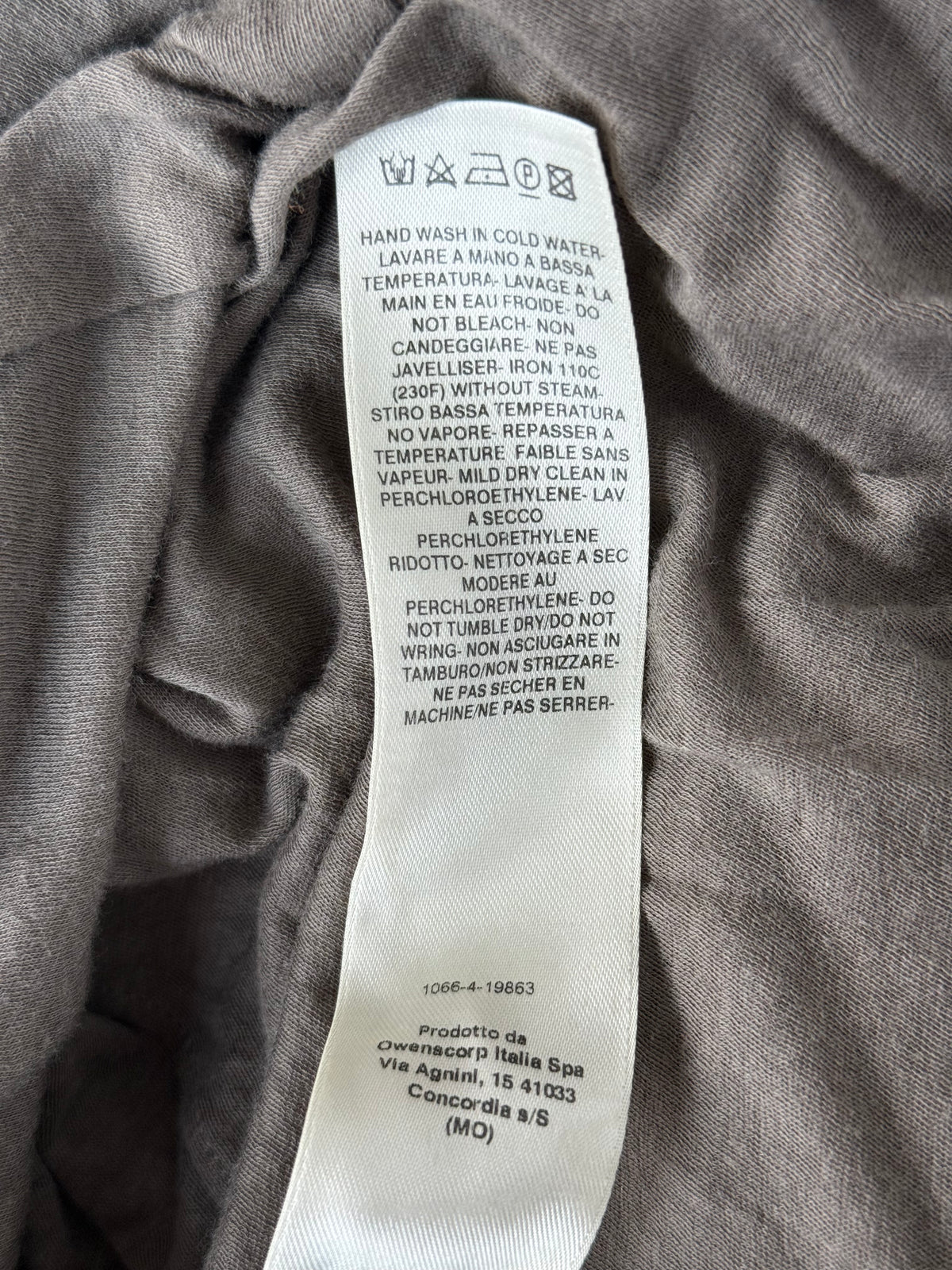 Rick Owens Brown Double T-Shirt