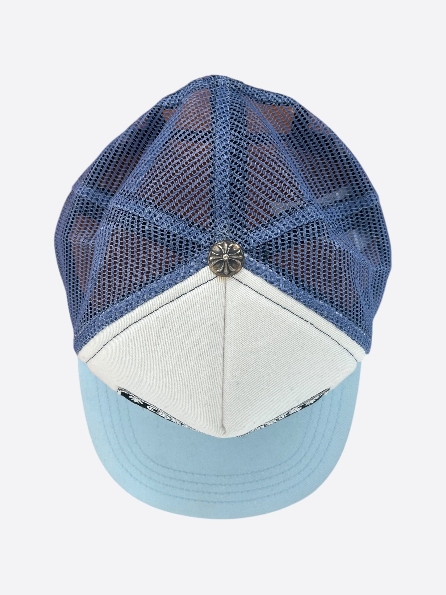 Chrome Hearts Blue & White Miami Exclusive Trucker Hat