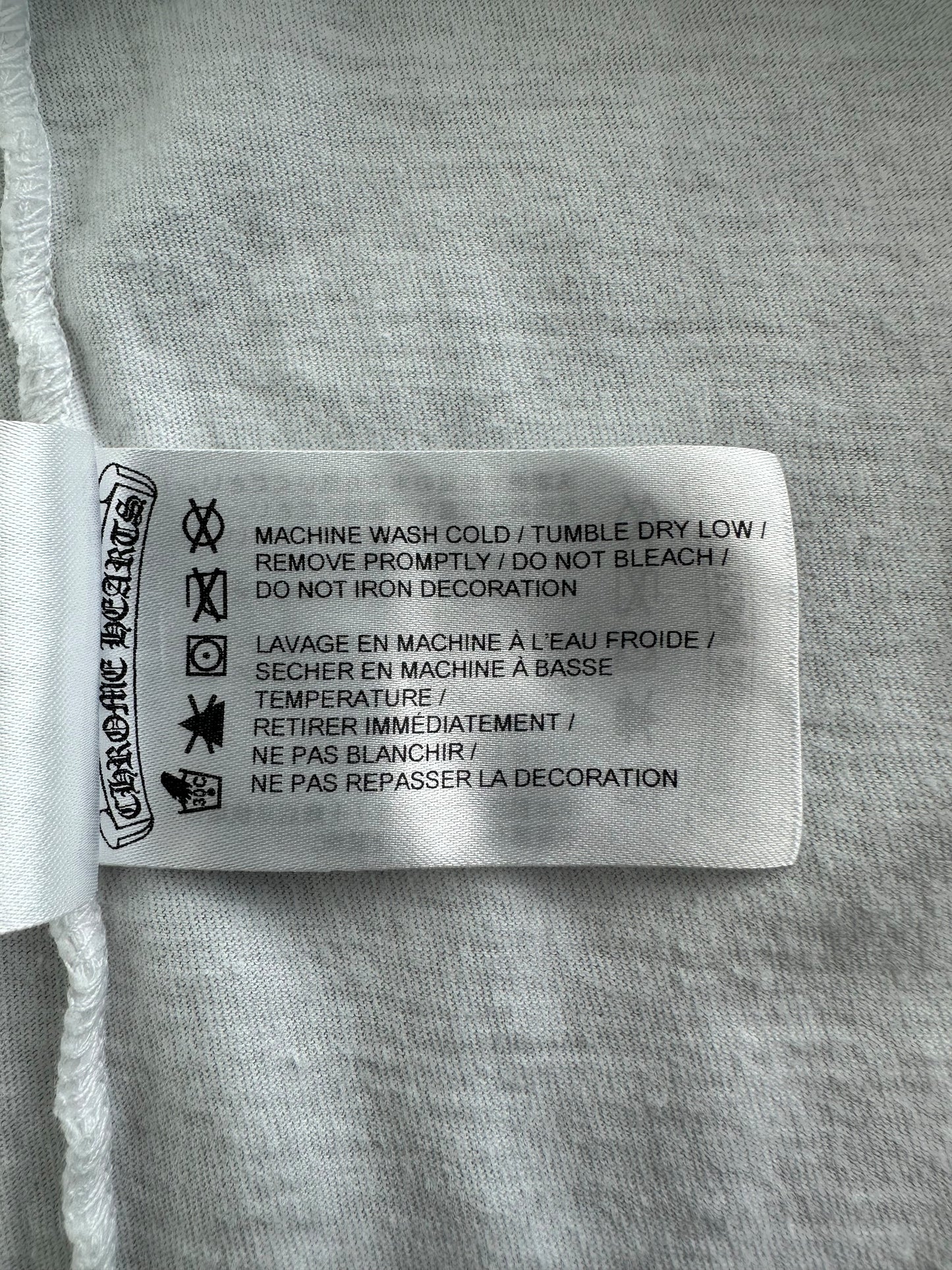 Chrome Hearts White & Black Horseshoe Logo Longsleeve T-Shirt