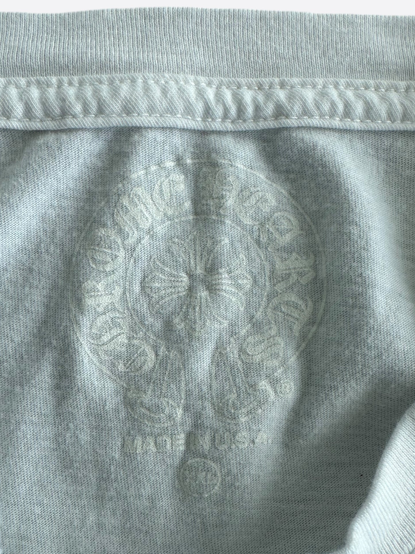 Chrome Hearts White & Black Horseshoe Logo Longsleeve T-Shirt