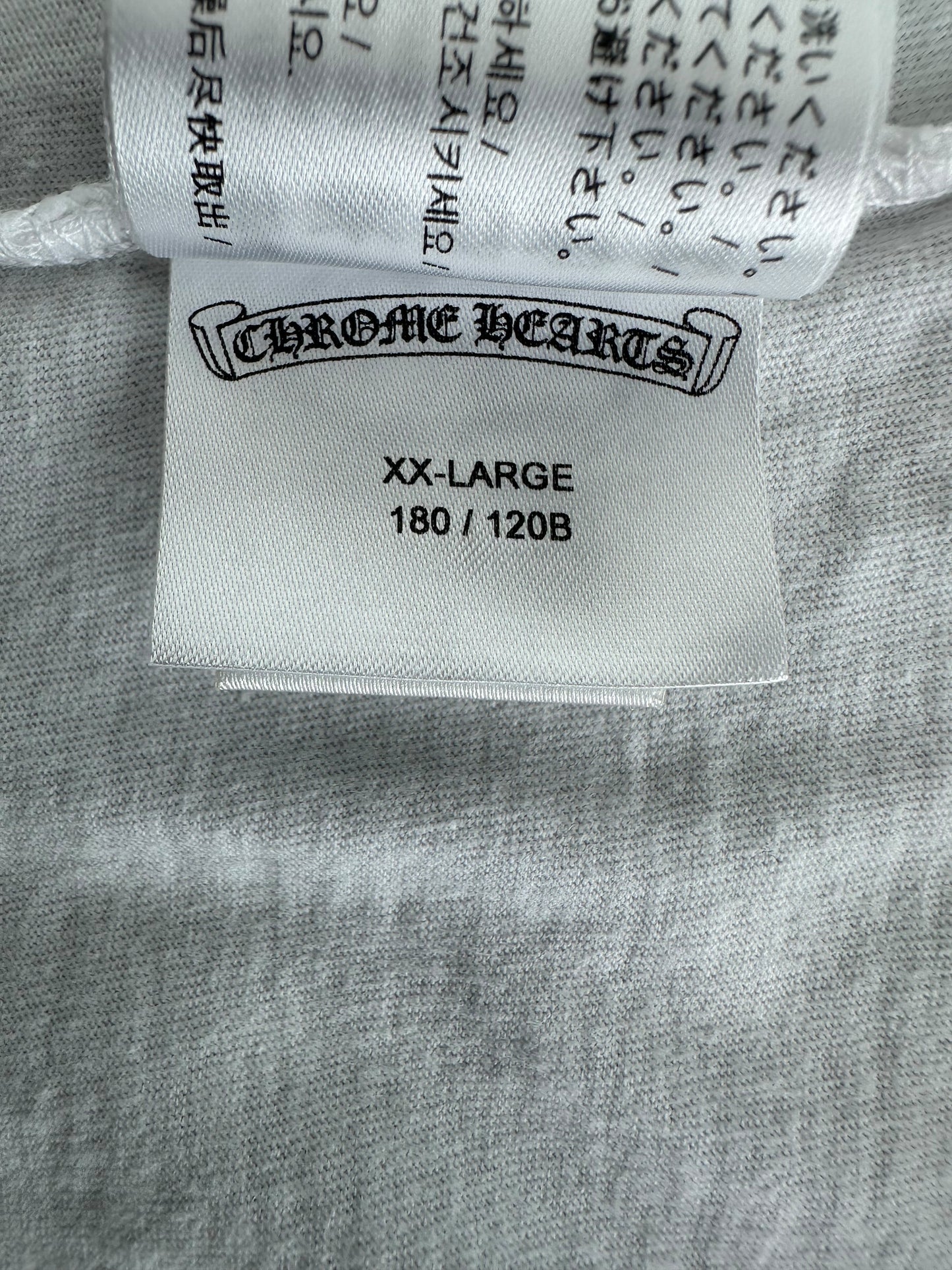 Chrome Hearts White & Black Horseshoe Logo Longsleeve T-Shirt