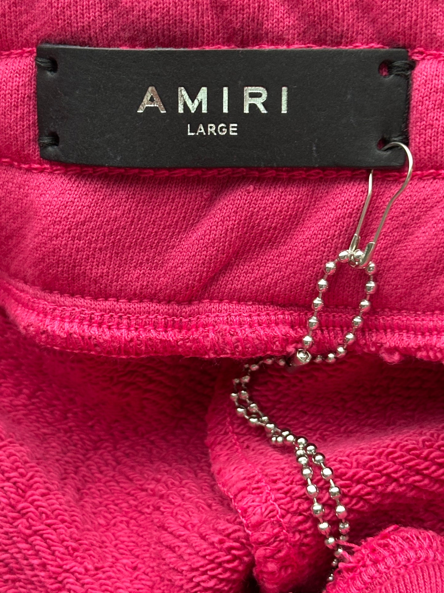 Amiri Pink & Red Core Logo Shorts