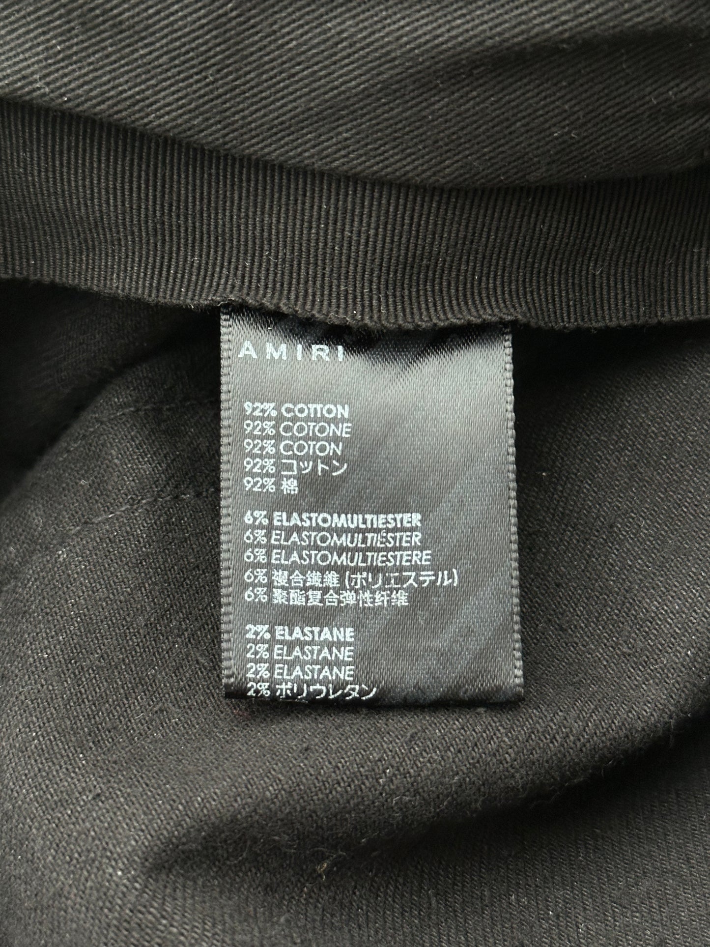Amiri Black Tie-Dye Core Applique Logo Jeans