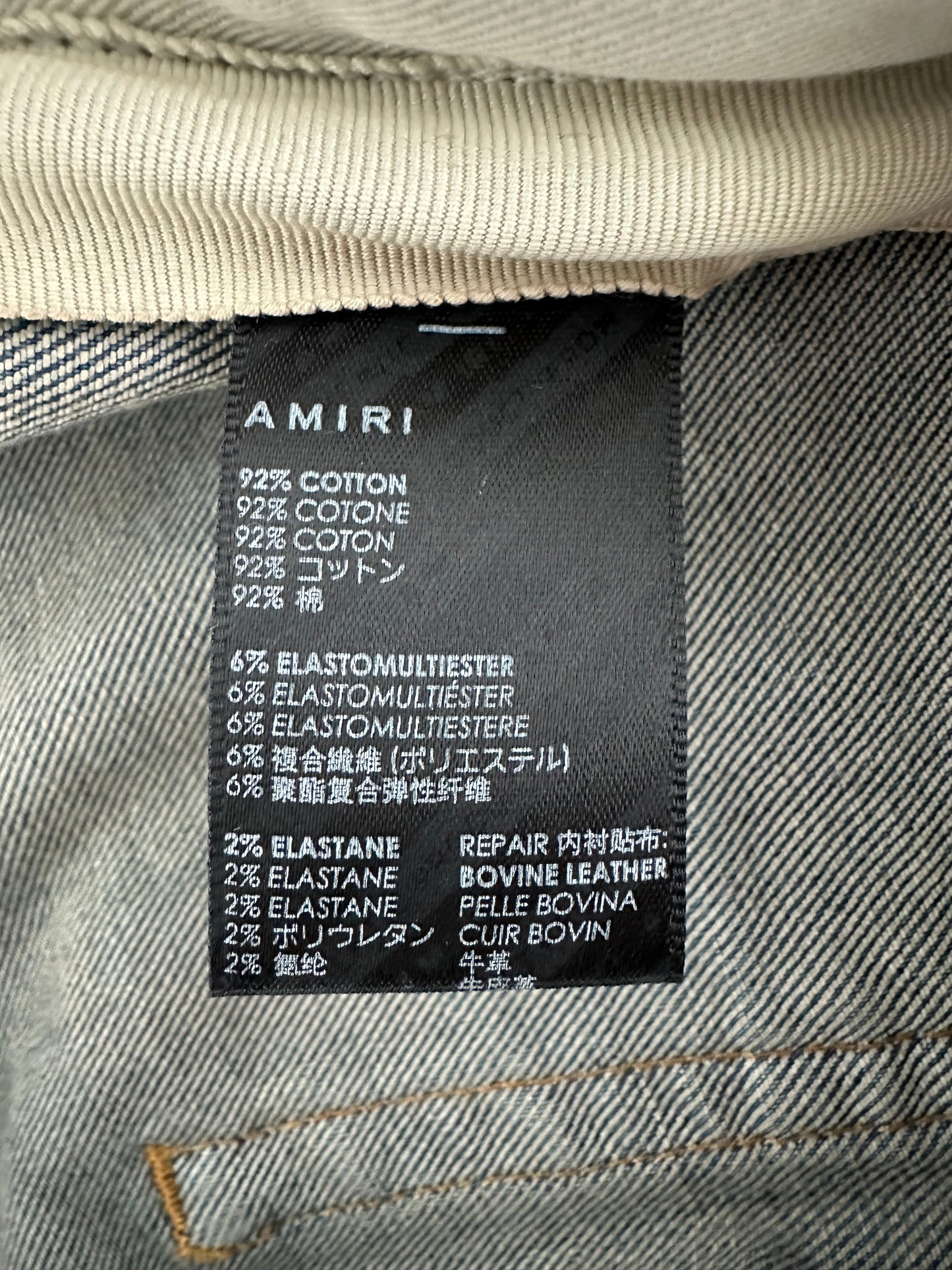 Amiri Stone Indigo Tie-Dye Patch MX1 Jeans