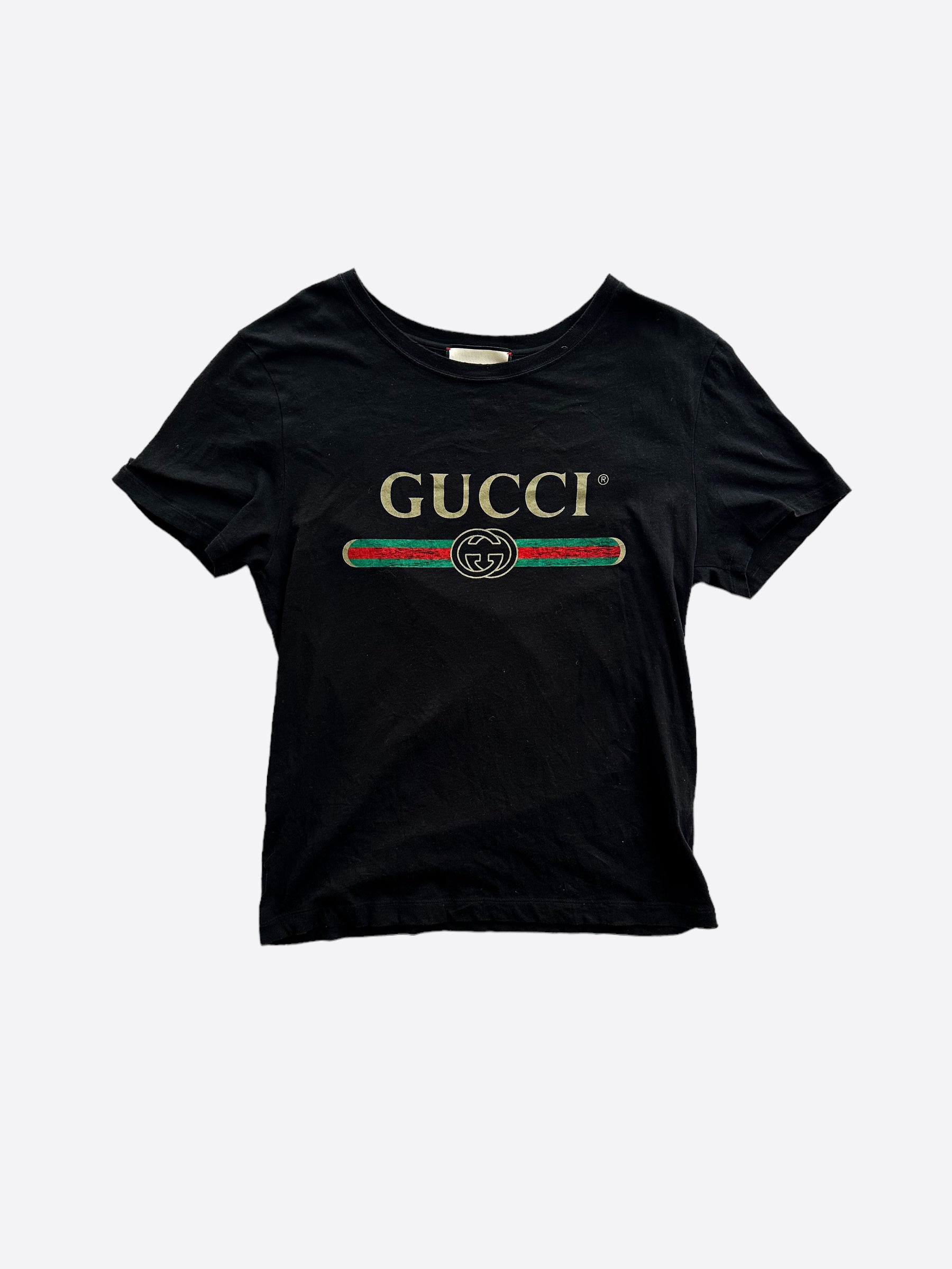 Gucci Black Belt Logo T-Shirt