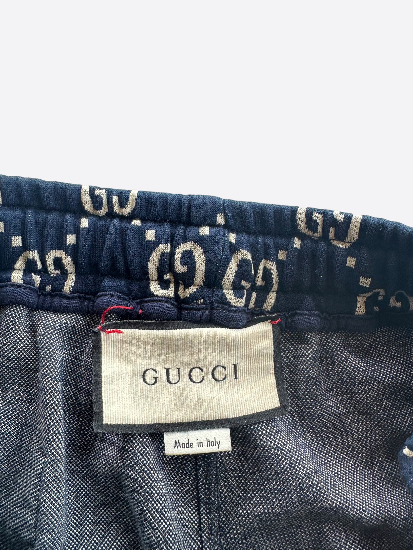Gucci Blue GG Monogram Jacquard Trackpants