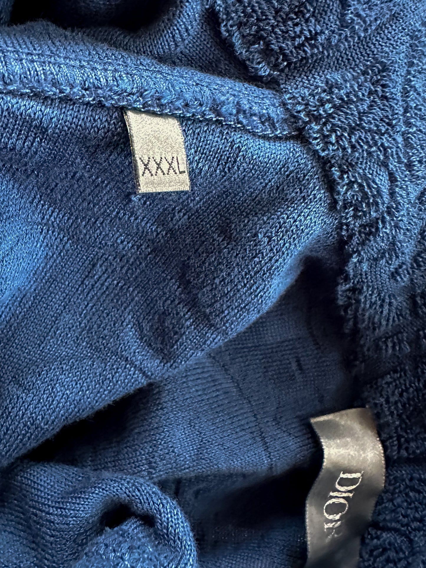 Dior Blue Oblique Towel Polo T-Shirt
