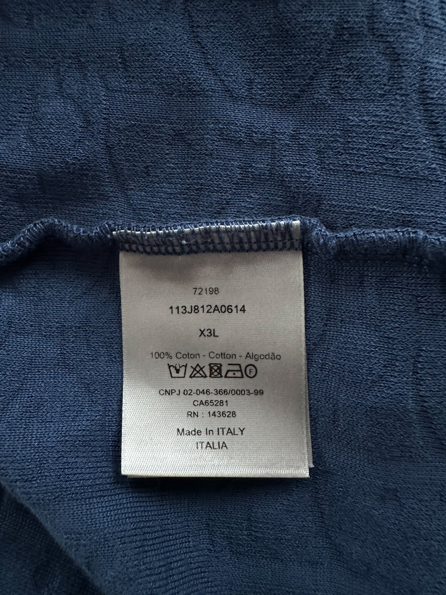 Dior Blue Oblique Towel Polo T-Shirt