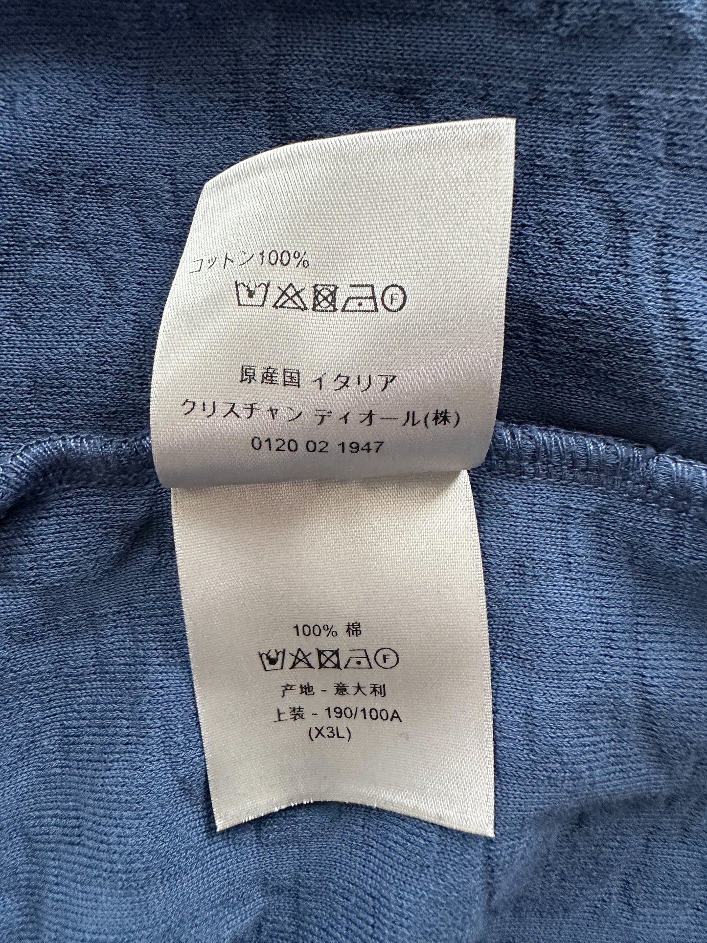 Dior Blue Oblique Towel Polo T-Shirt