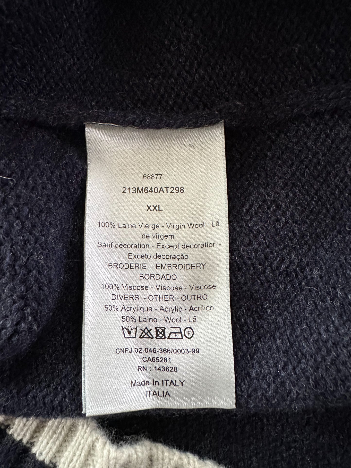 Dior Navy Atelier Wool Knitted Sweater