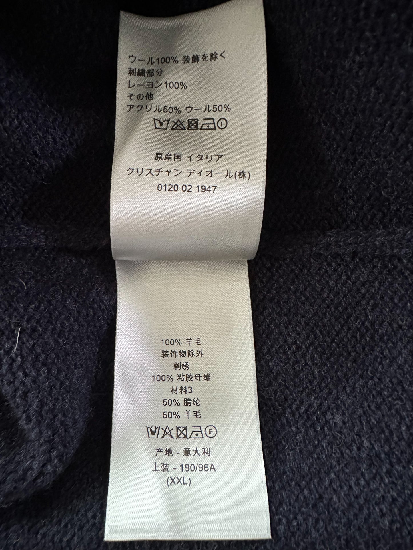 Dior Navy Atelier Wool Knitted Sweater