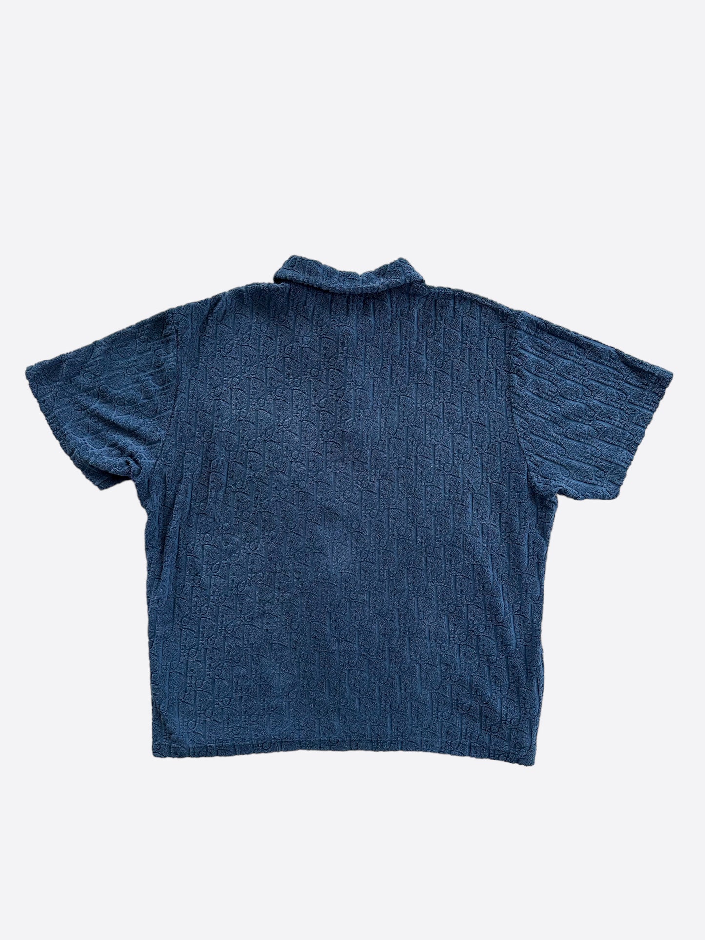 Dior Blue Oblique Towel Polo T-Shirt