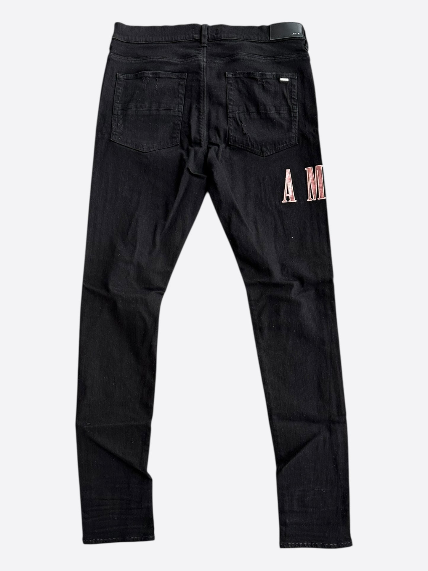 Amiri Black Tie-Dye Core Applique Logo Jeans