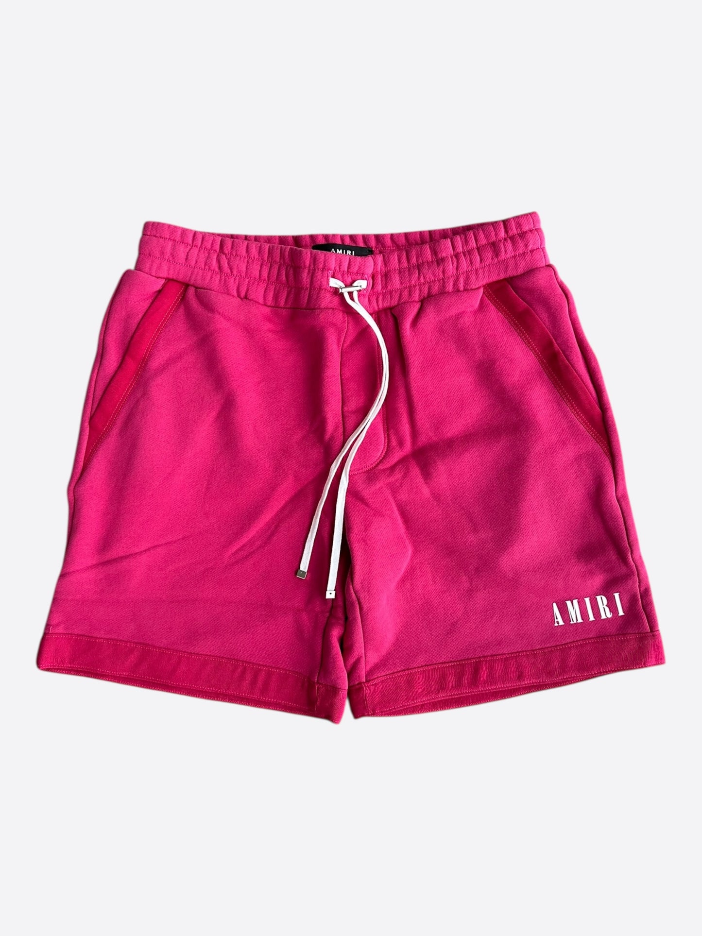 Amiri Pink & Red Core Logo Shorts