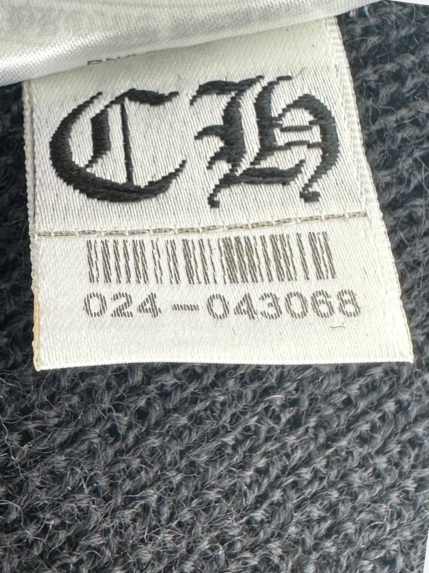 Chrome Hearts Black & White Horseshoe Logo Wool Beanie