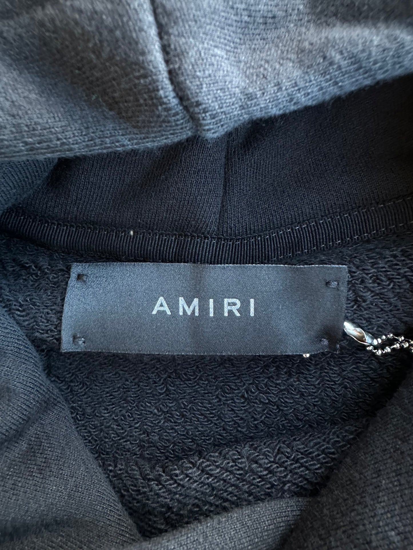 Amiri Black & Blue Core Logo Hoodie