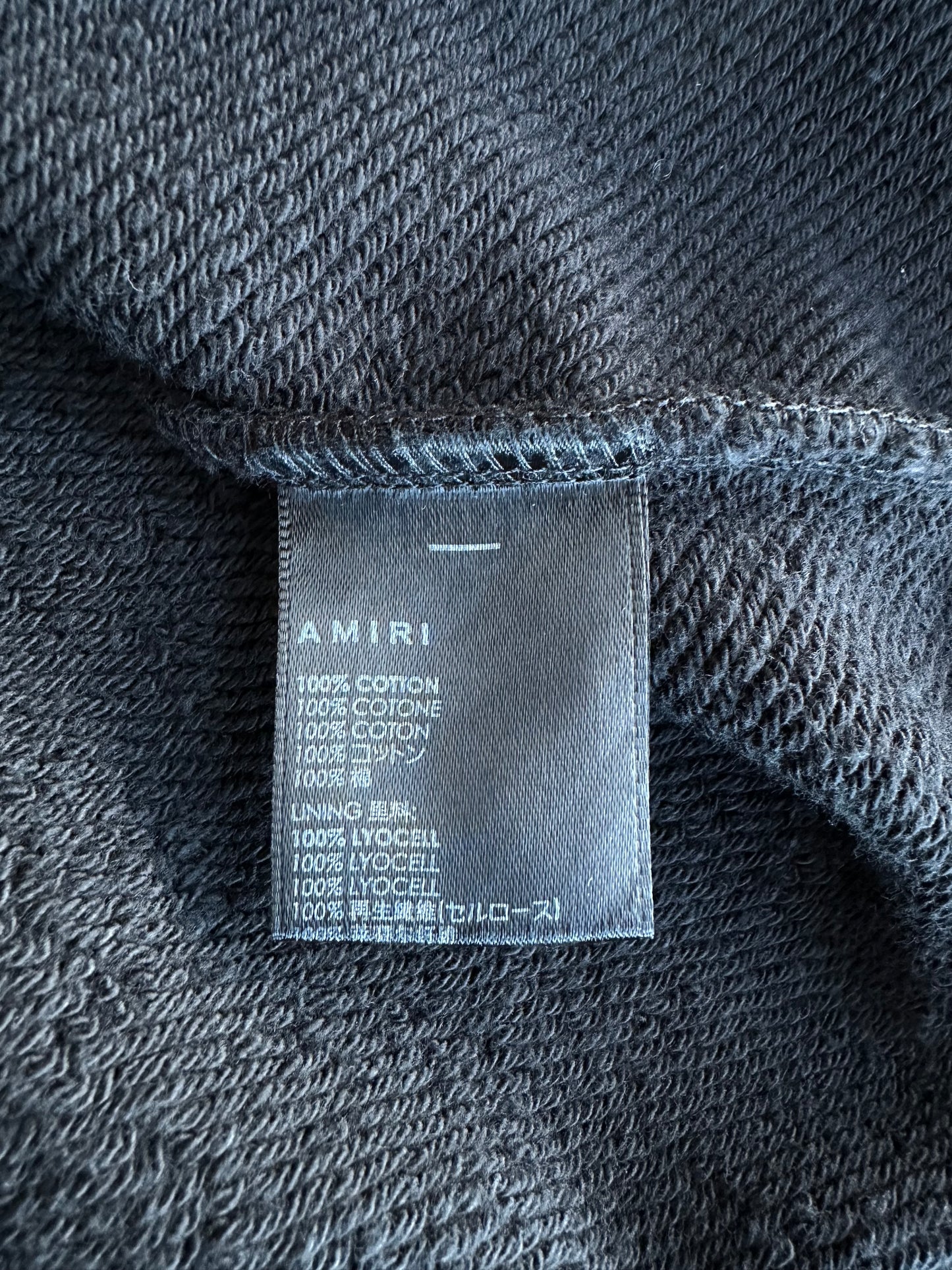Amiri Black & Blue Core Logo Hoodie