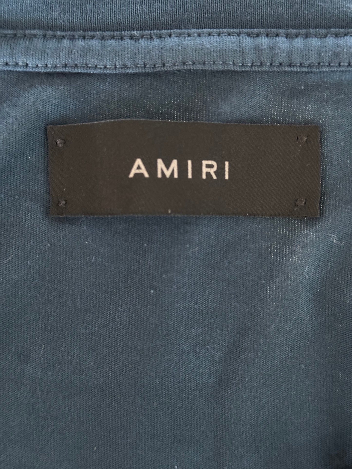 Amiri Blue & White MA Core Logo T-Shirt