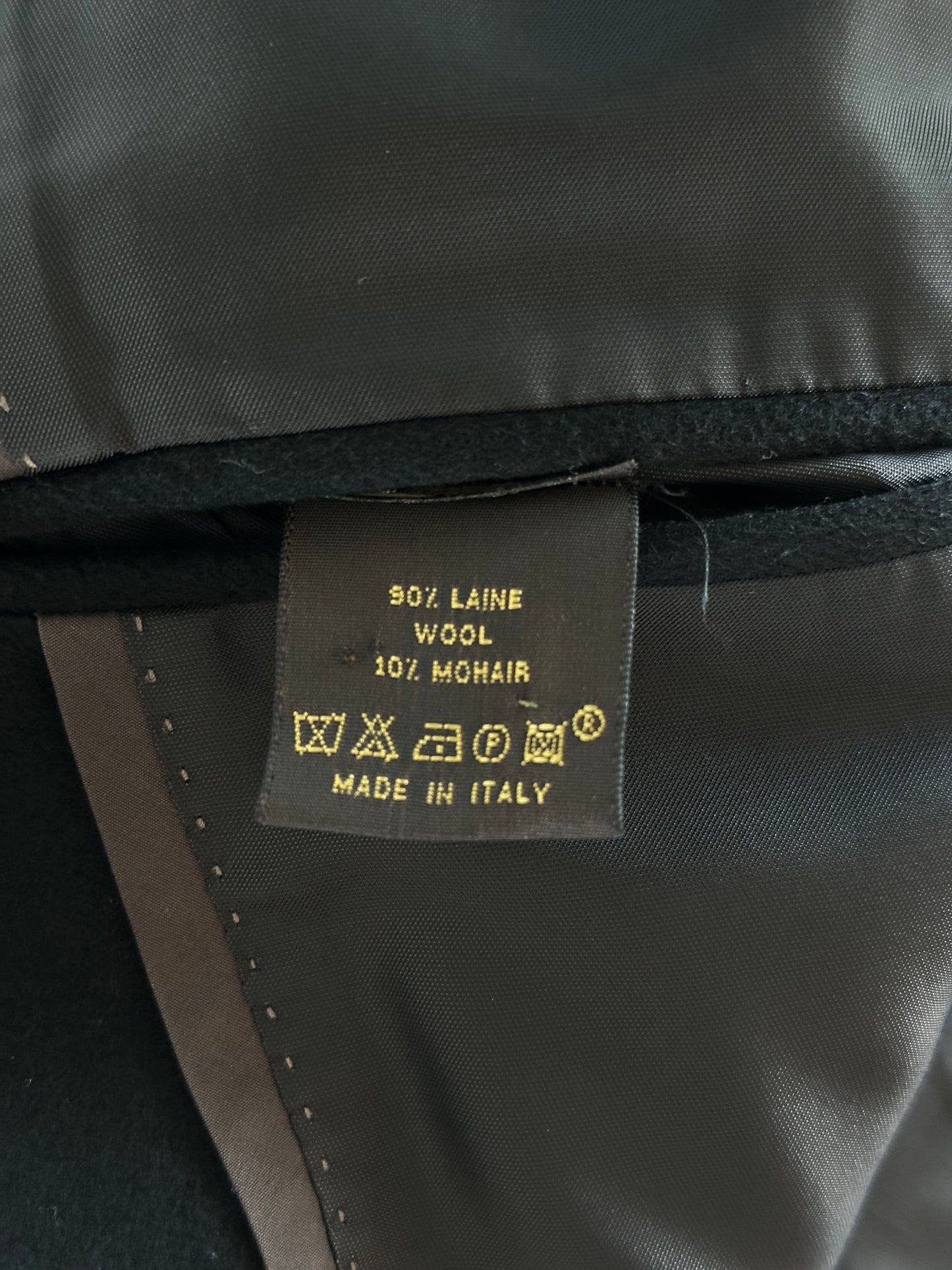 Louis Vuitton Black Wool Peacoat