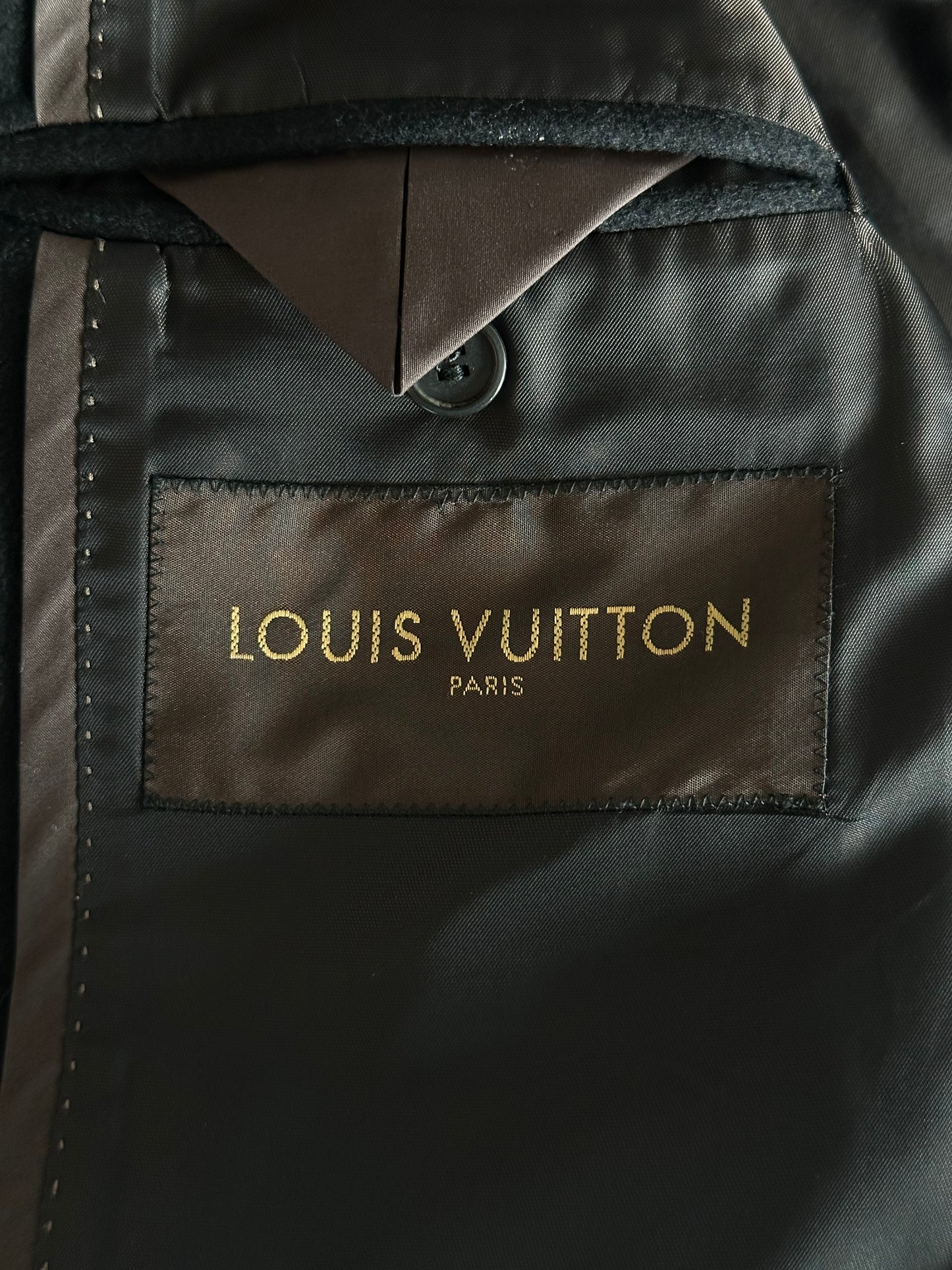 Louis Vuitton Black Wool Peacoat