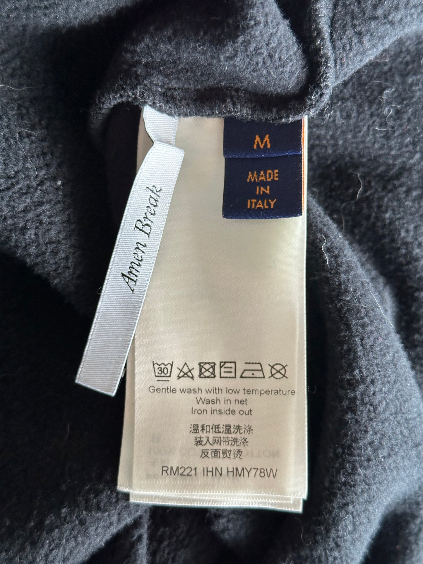 Louis Vuitton Black & Silver Graphic Hoodie