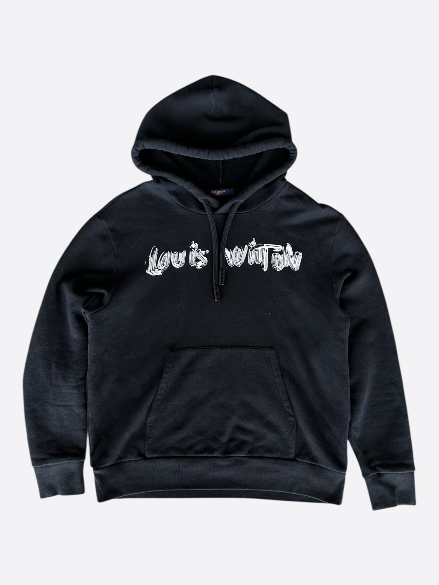 Louis Vuitton Black & Silver Graphic Hoodie