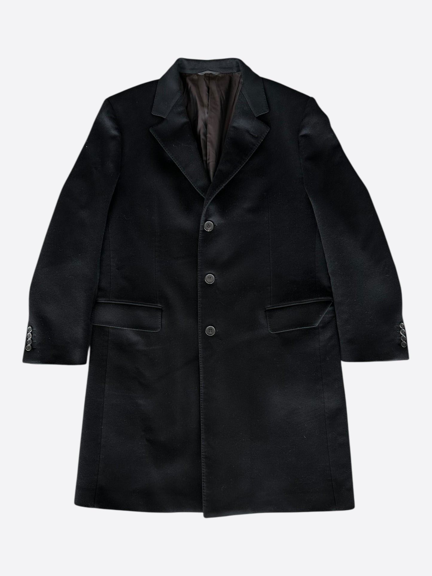 Louis Vuitton Black Wool Peacoat